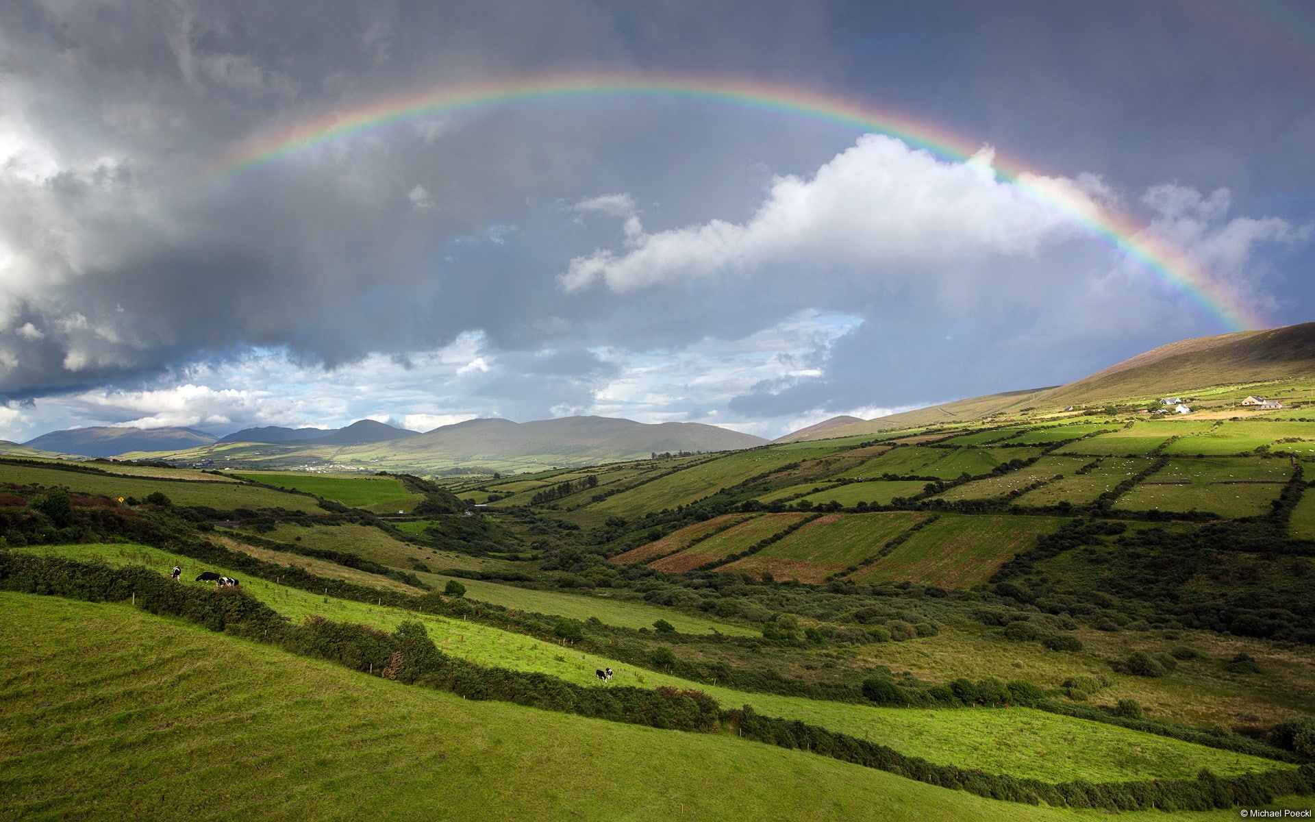 landscape, 1080P, tranquility, outdoors, land, wa, beauty in nature, cloud - sky, rural scene, ireland, day, mountain, non-urban scene, idyllic, sky, tranquil scene, HD Wallpaper