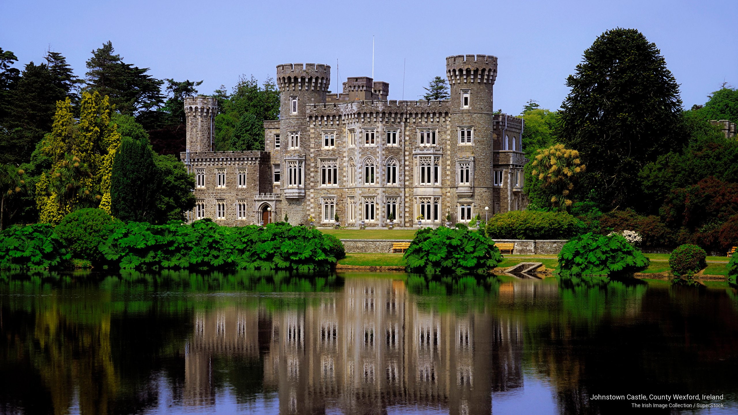 johnstown, 2K, wexford, castle, Architecture, ireland, county, HD Wallpaper