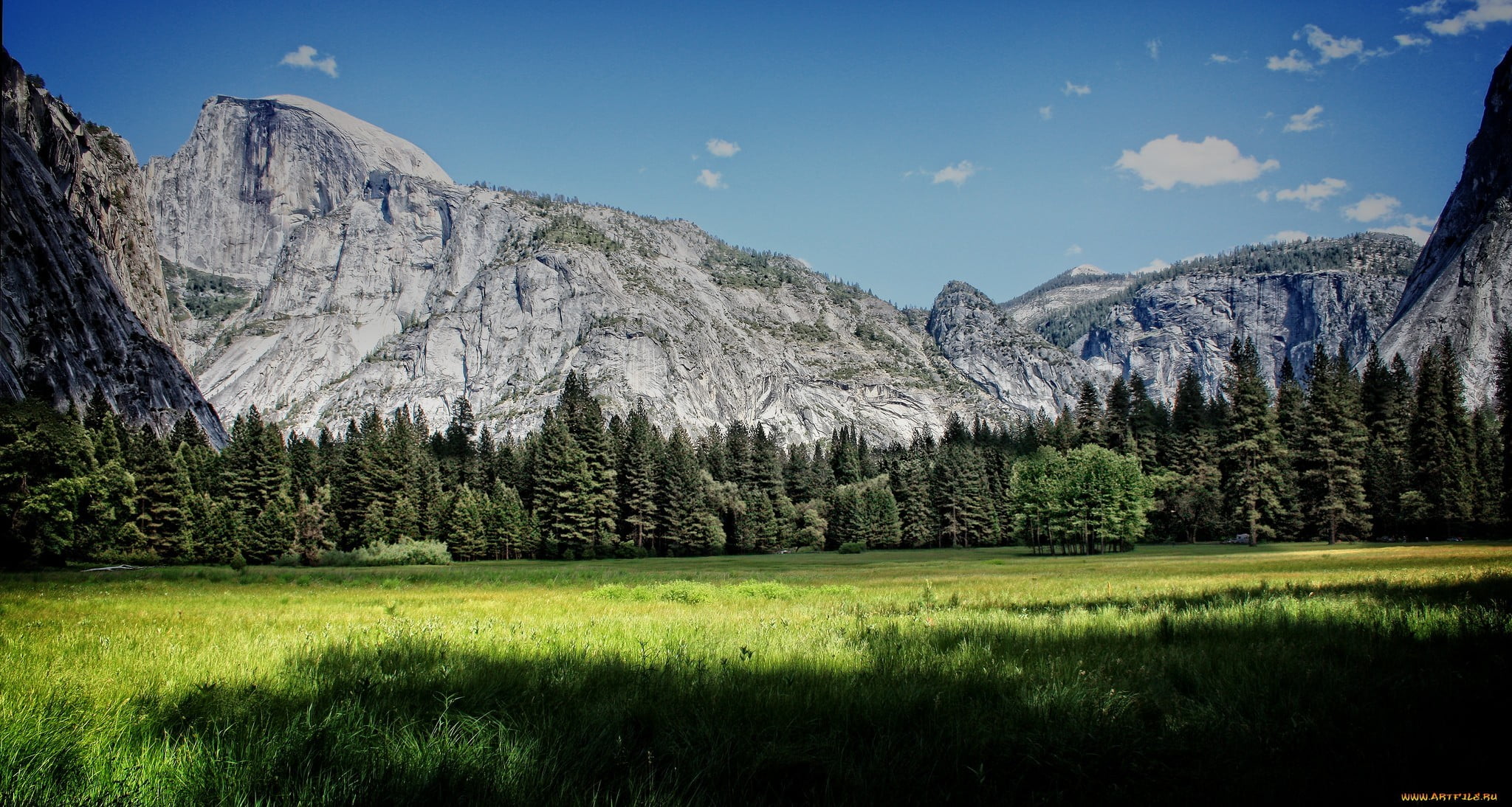 snowcapped mountain, mountains, landscape, mountain range, mountain, plant, sky, Yosemite National Park, mountain peak, pine tree, beauty in nature, day, HD Wallpaper
