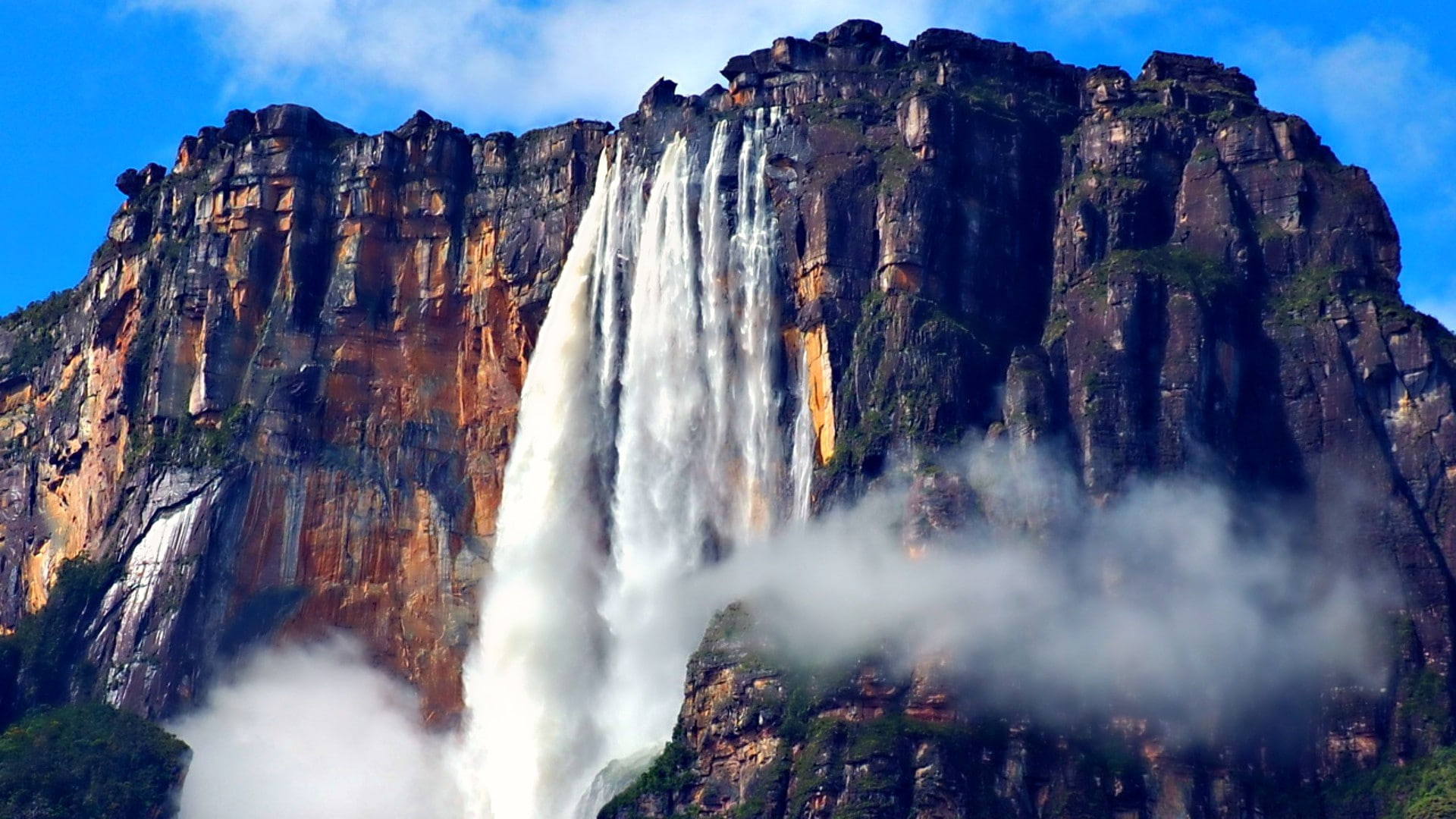 Rock, 1080P, Earth, Waterfalls, Angel Falls, Venezuela, Waterfall, HD Wallpaper