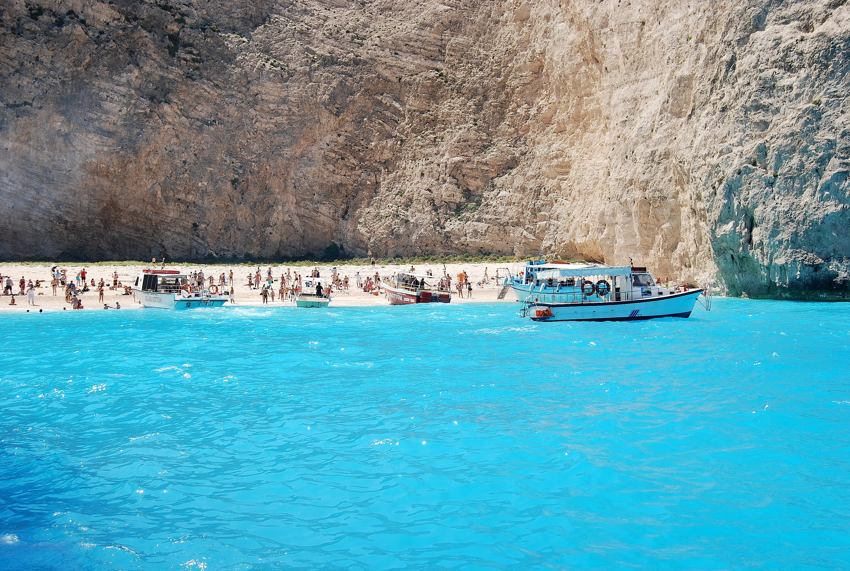 mode of transportation, solid, tranquility, idyllic, scenics, about nature, waterfront, people, body, scenics - nature, navagio bay, rock formation, island, HD Wallpaper