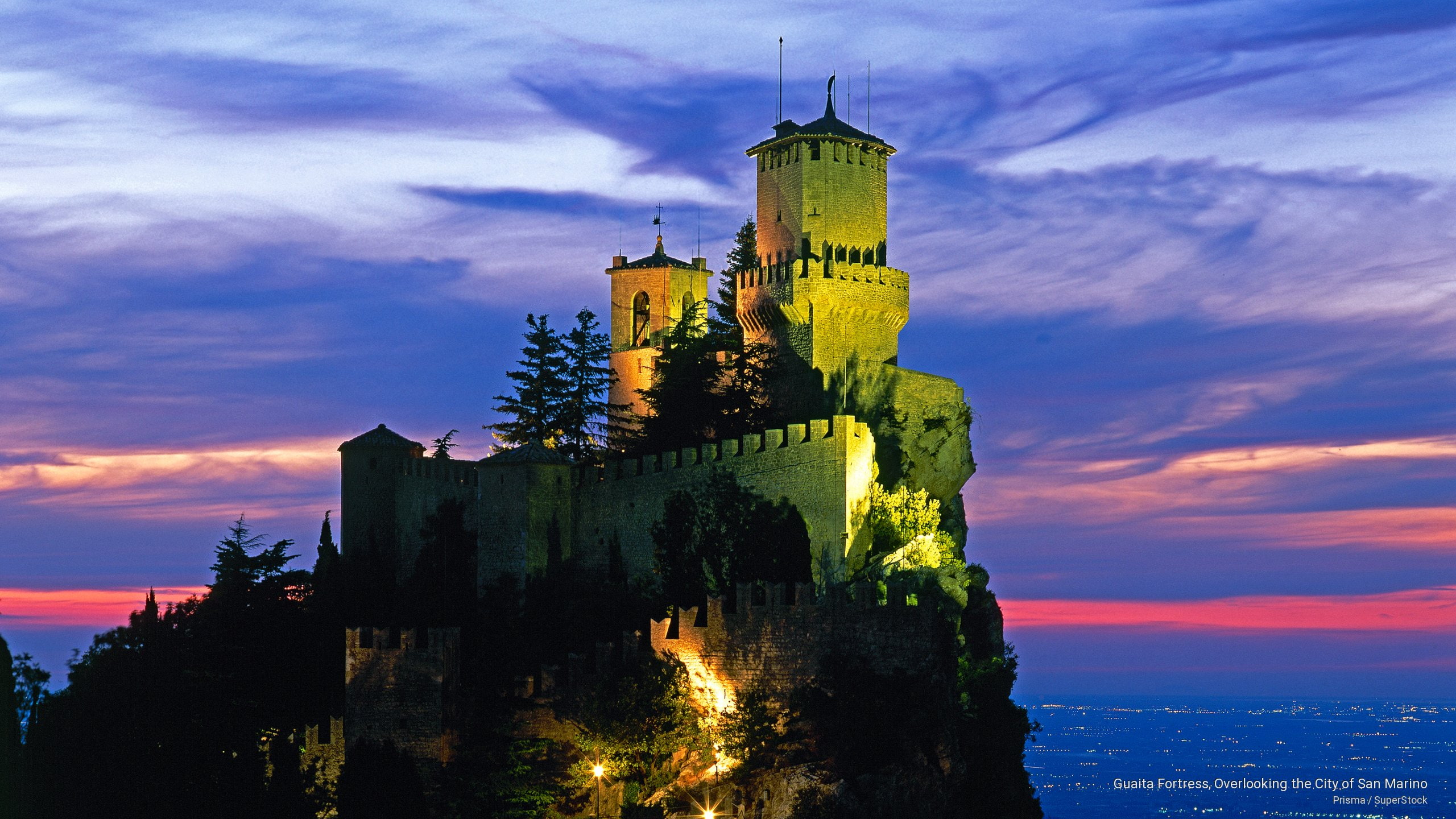 Architecture, city, overlooking, fortress, 2K, marino, guaita, san, HD Wallpaper