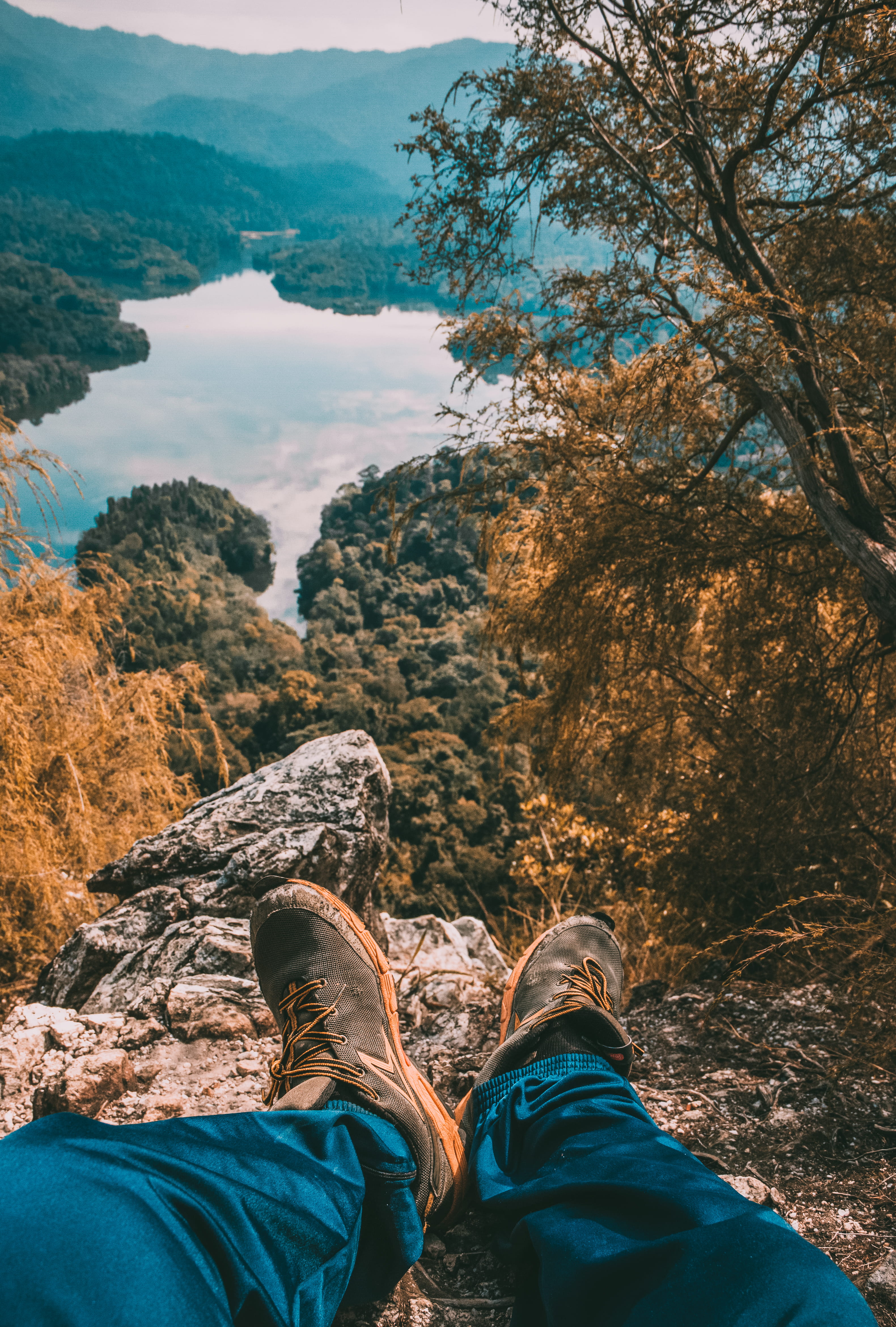 sports, hill, shoe, day, lifestyles, low section, nature, jeans, human body part, malaysia, 4K, human limb, legs, human foot, tree, real people, awesome, Phone HD Wallpaper