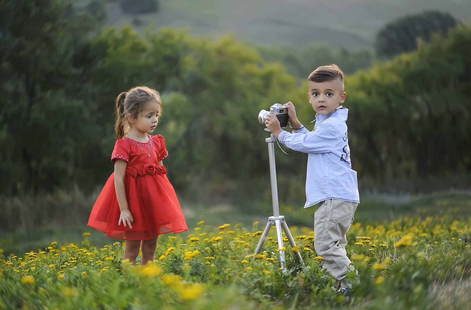 innocence, full length, females, childhood, togetherness, grass, two people, boys, little, holding, couple, men, photography, nature, plant, partner, women, HD Wallpaper