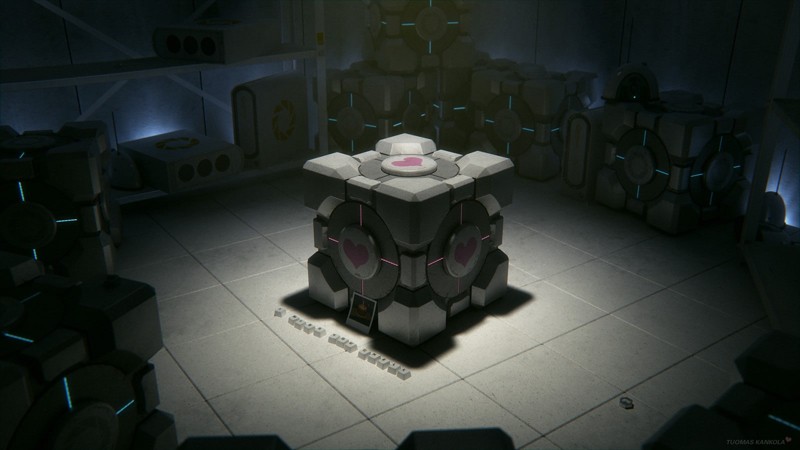 Companion Cube, Portal (game), 720P, Portal 2, HD Wallpaper