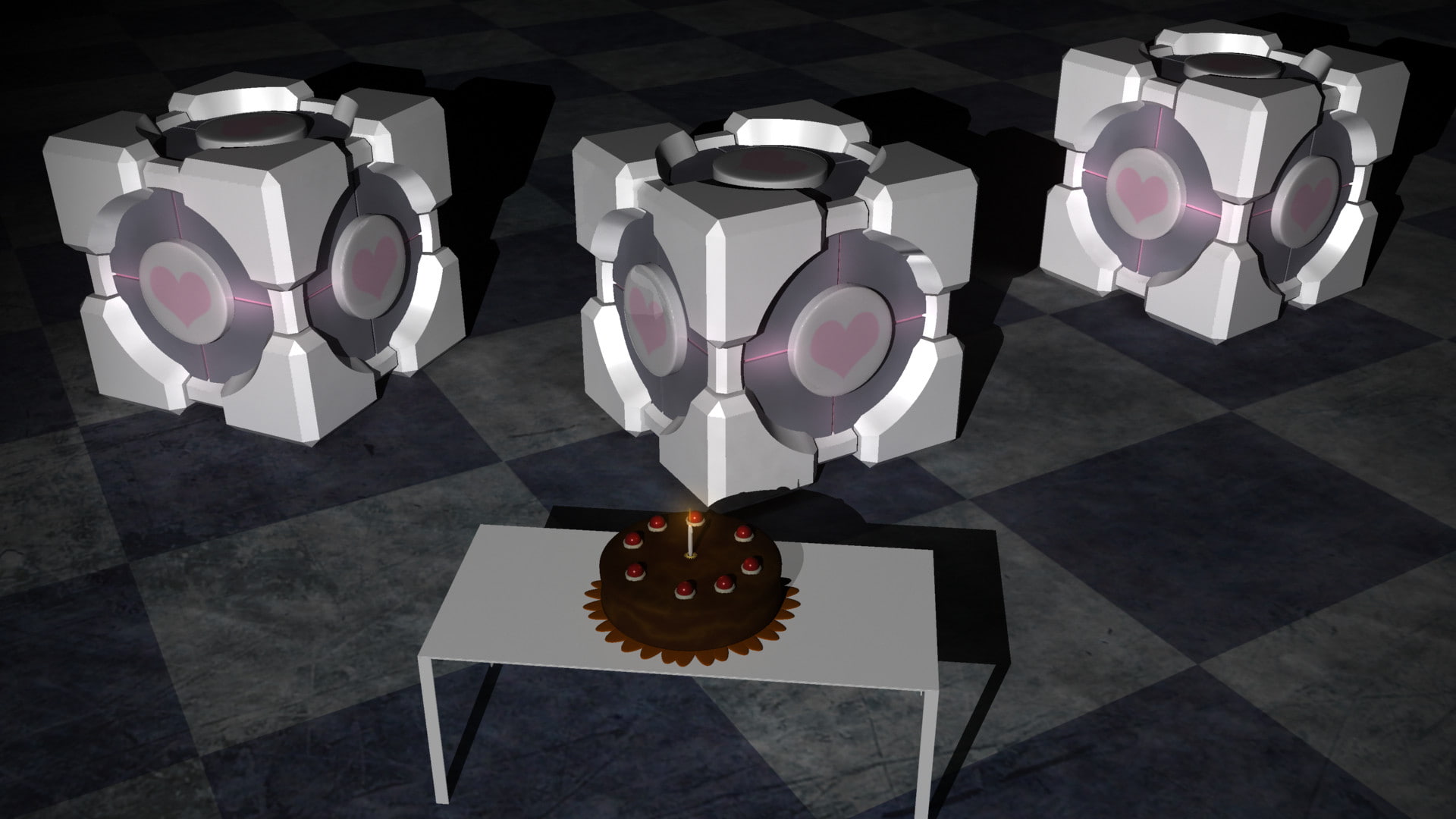 1080P, portal, companion, cube, video games, hd, HD Wallpaper