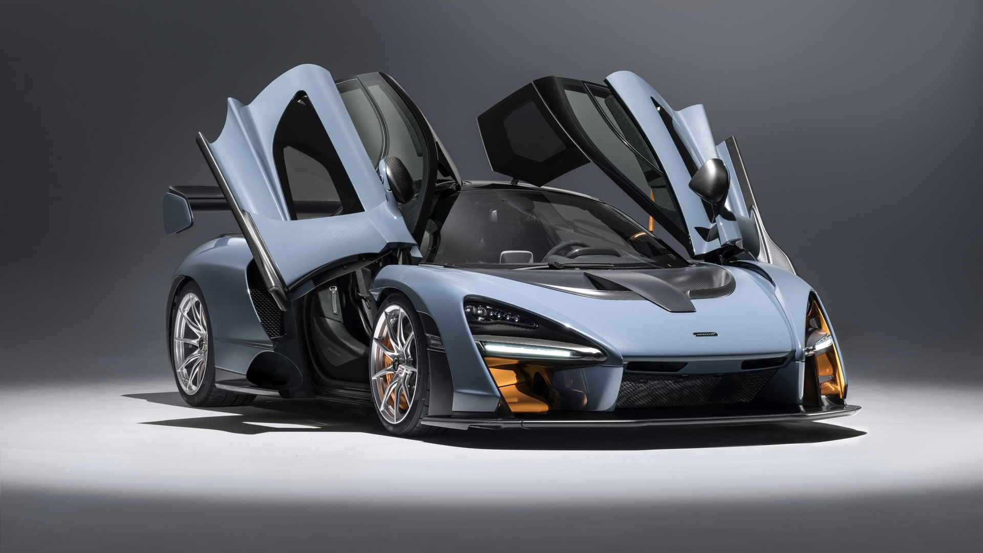 supercars, McLaren, McLaren Senna, Victory Grey, carbon fiber, 1080P, car, HD Wallpaper