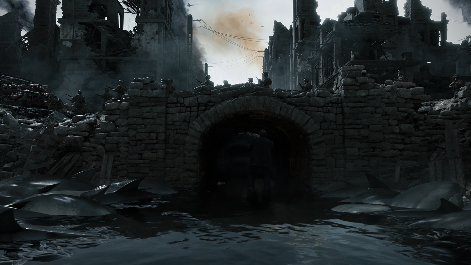 Hideo Kojima, water, architecture, old, day, religion, history, the past, outdoors, nature, Mads Mikkelsen, ruined, cold temperature, built structure, solid, HD Wallpaper
