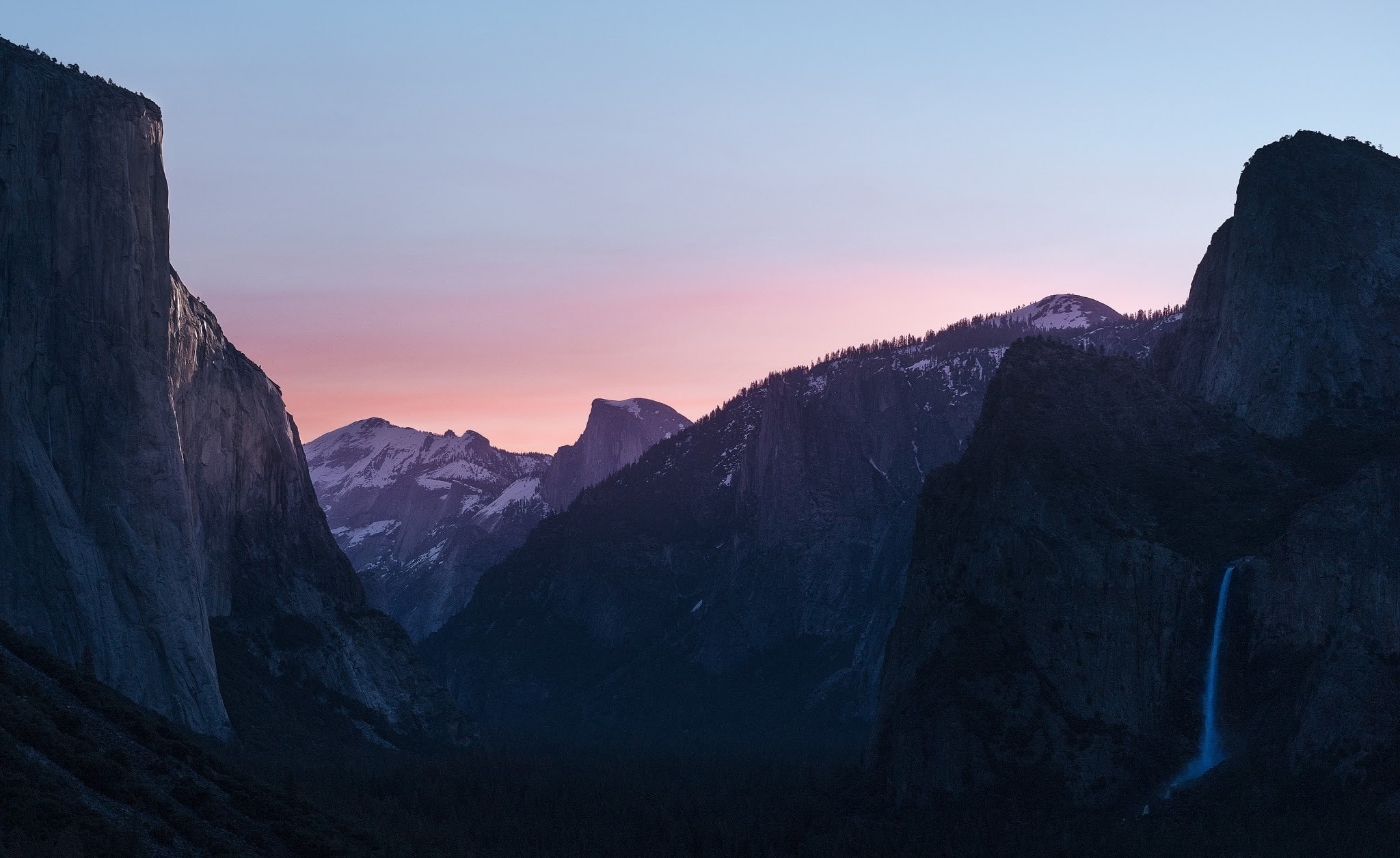 nature, Yosemite Falls, sunset, mountains, 1080P, Yosemite National Park, HD Wallpaper