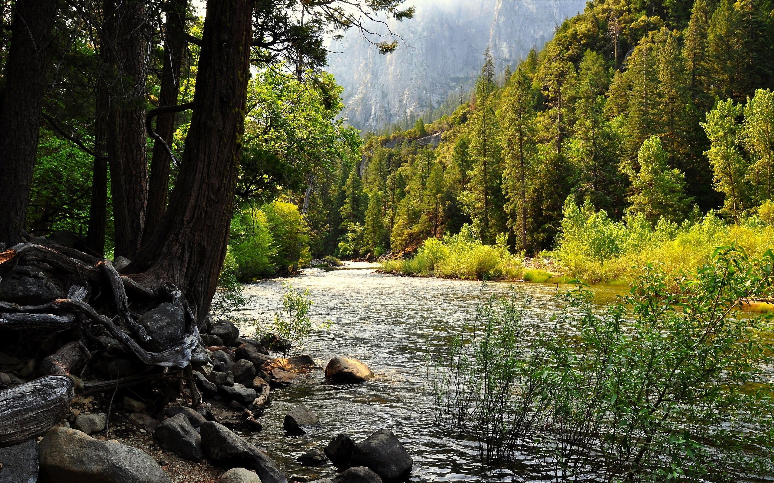 falls, 2K, yosemite, HD Wallpaper
