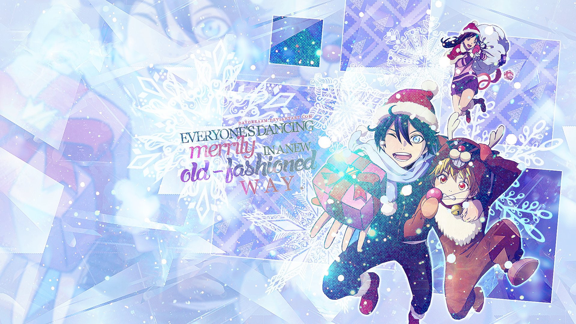 Christmas, 1080P, Hiyori Iki, Anime, Yukine (Noragami), Noragami, Yato (Noragami), HD Wallpaper