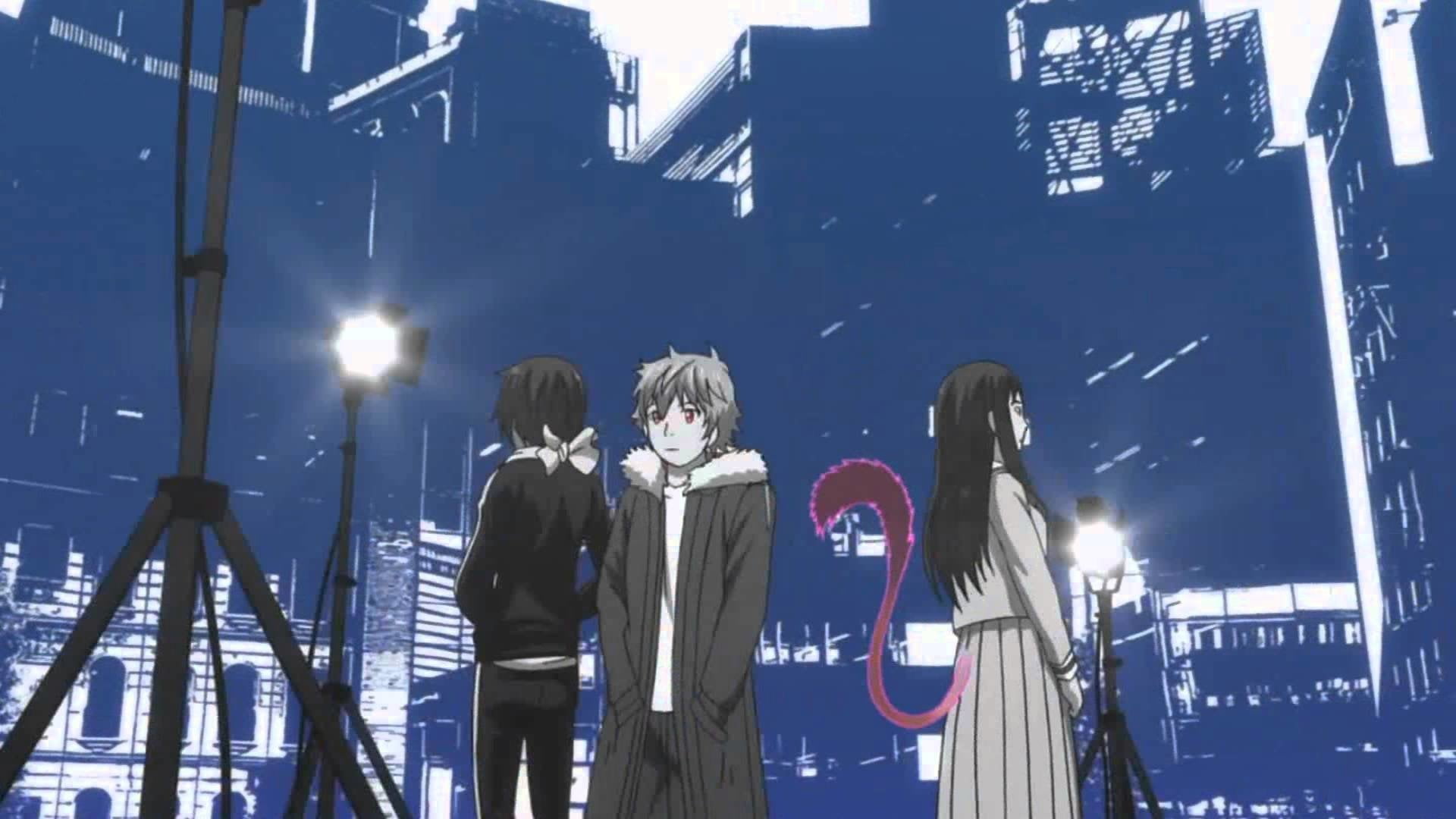 illustration, light, group of people, leisure activity, lifestyles, building exterior, outdoors, real people, togetherness, 1080P, Yukine (Noragami), Noragami, HD Wallpaper