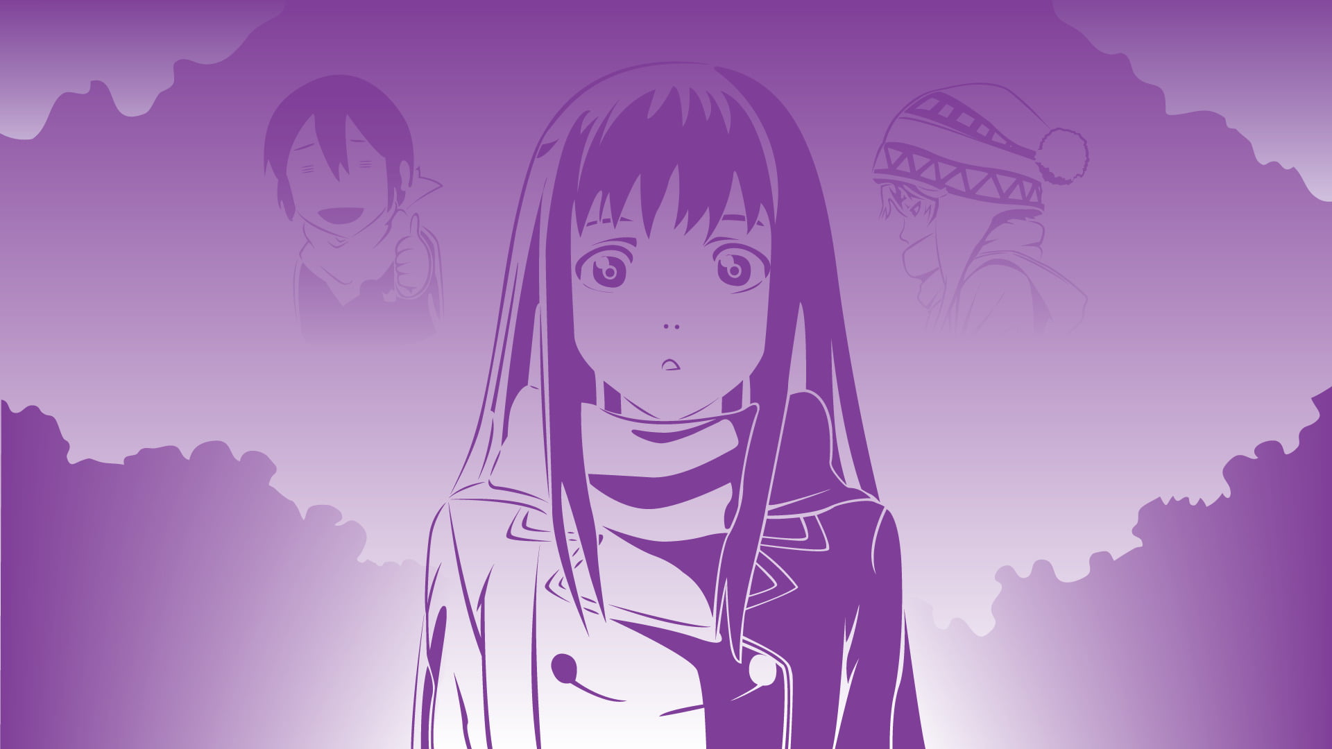 creativity, young adult, people, fear, Noragami, Yukine (Noragami), outdoors, adult, Yato (Noragami), nature, hair, purple, waist up, connection, Hiyori Iki, HD Wallpaper