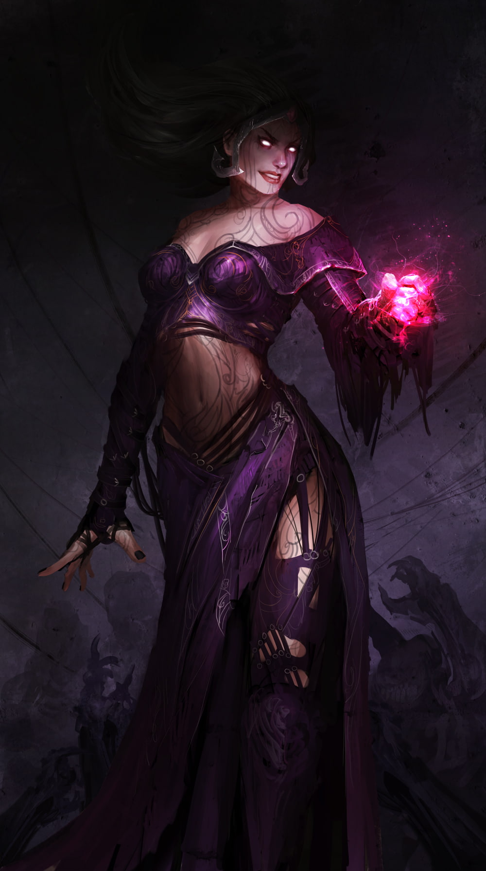 Gamer, Magic: The Gathering, 720P, Liliana Vess, Phone HD Wallpaper