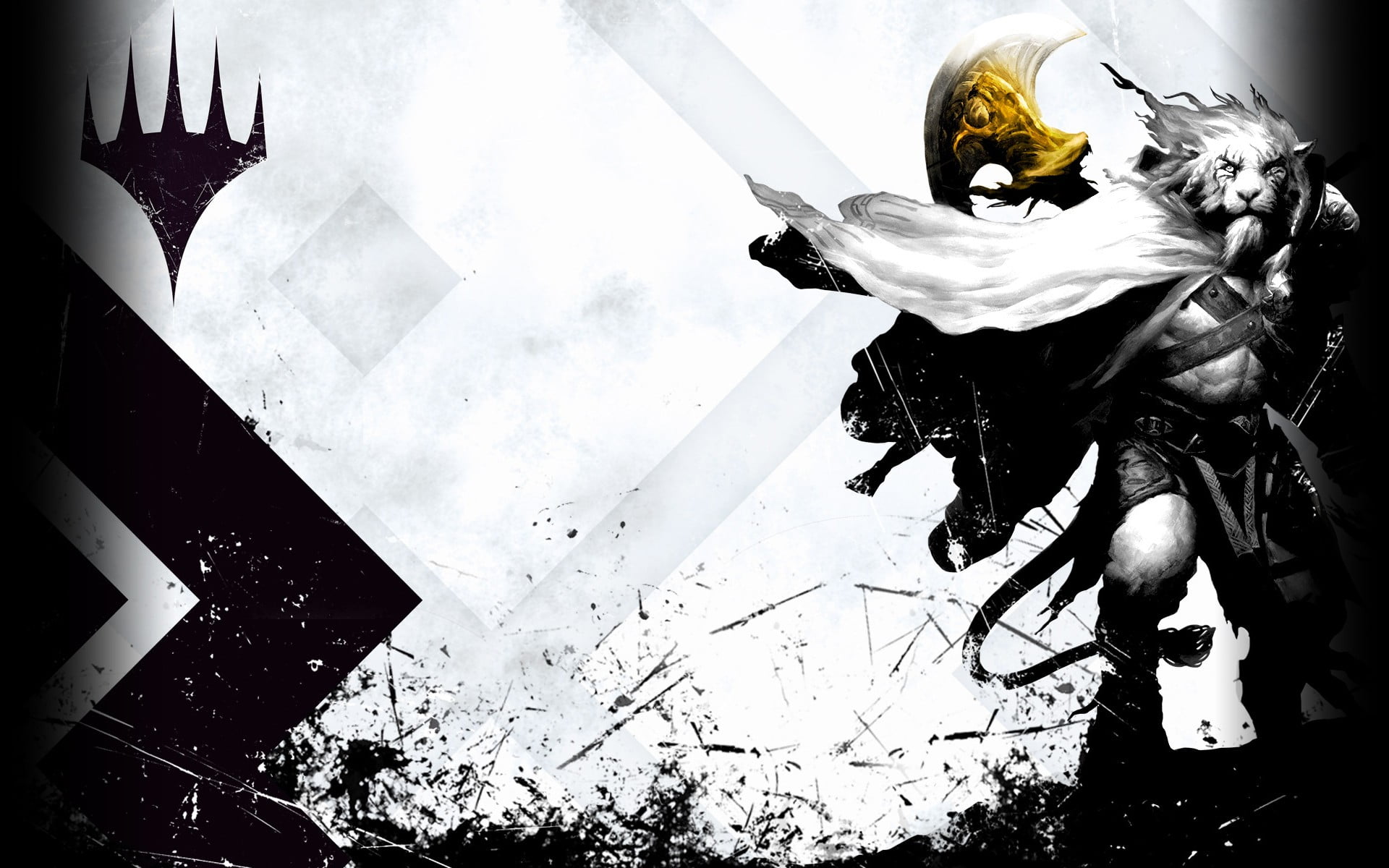 character, Ajani Goldmane, Planeswalkers, mask, disguise, game, day, high angle view, mask - disguise, costume, Ajani Steadfast, nature, Magic: The Gathering, HD Wallpaper