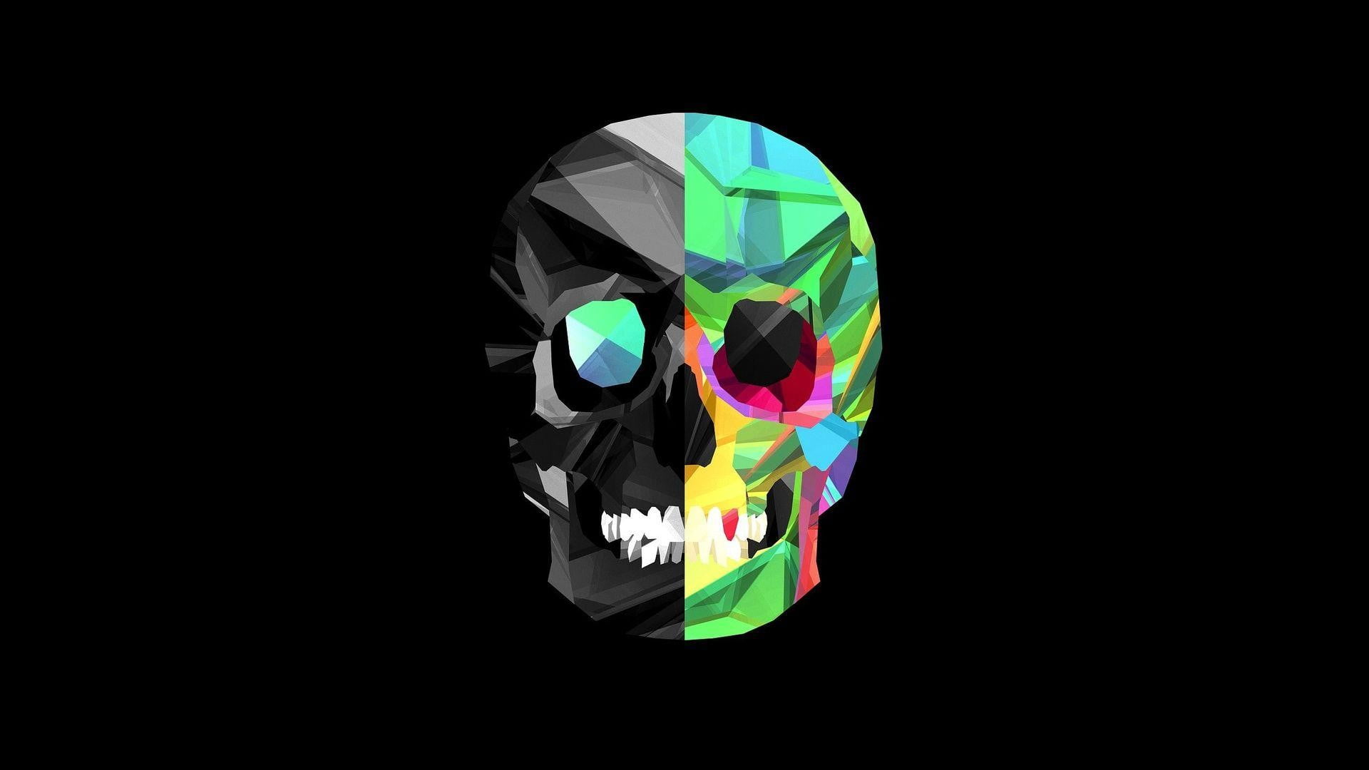 close-up, indoors, colorful, magic, reflection, teal, fire, technology, low poly, mid-air, black, illuminated, no people, multi colored, black background, HD Wallpaper