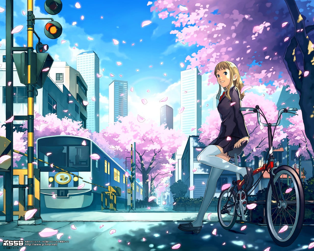 lifestyles, street, riding, young adult, city, outdoors, women, leisure activity, architecture, casual clothing, young women, bicycle, transportation, school uniform, HD Wallpaper
