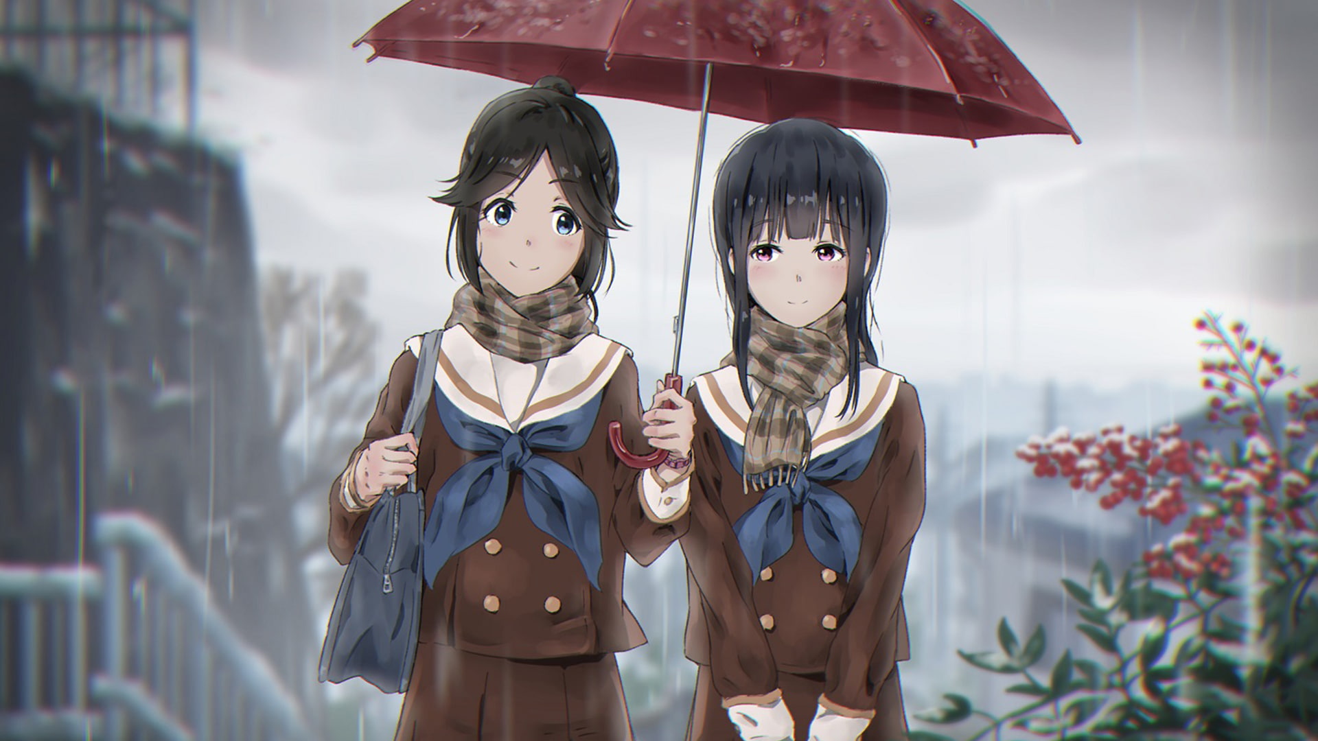 1080P, Mizore Yoroizuka (Sound! Euphonium), Nozomi Kasaki, Sound! Euphonium, Anime, HD Wallpaper