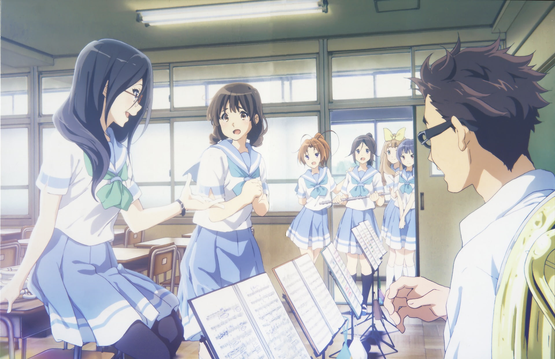Sound! Euphonium, Asuka Tanaka, Anime, Yuuko Yoshikawa, 1080P, Natsuki Nakagawa, Nozomi Kasaki, Mizore Yoroizuka, HD Wallpaper