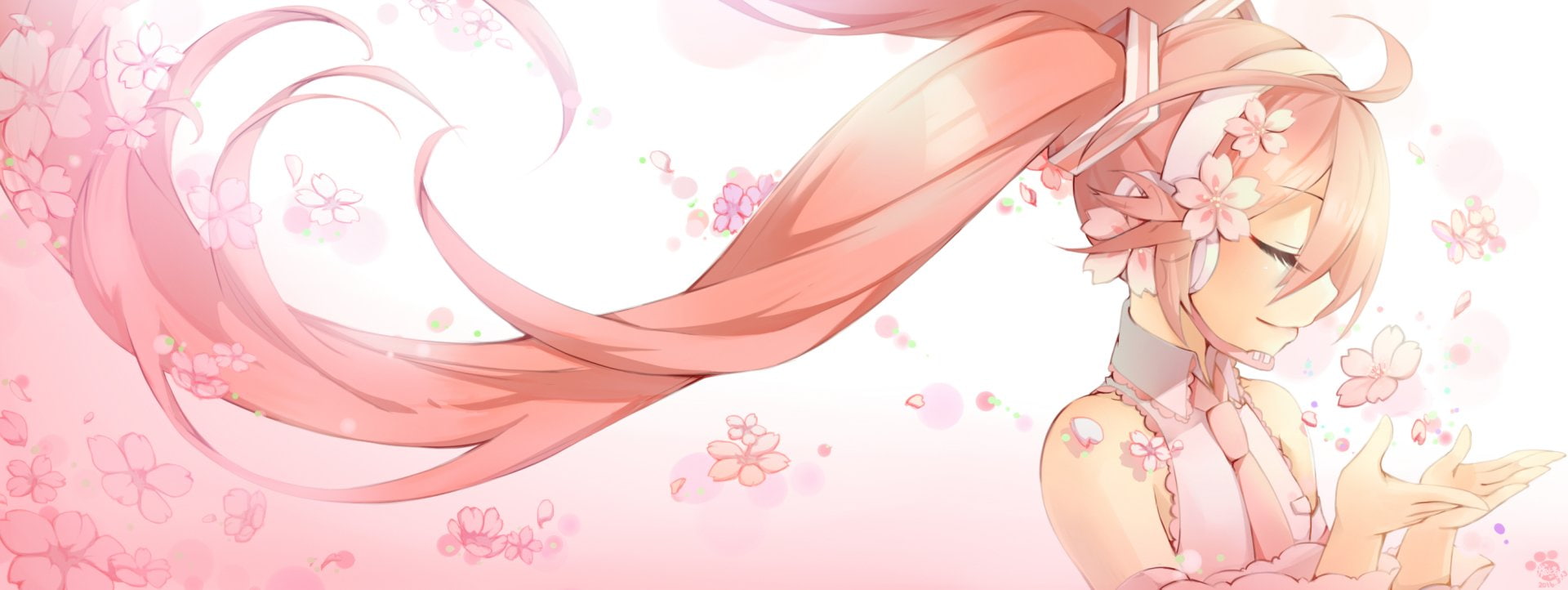 1080P, Vocaloid, Hatsune Miku, Sakura Miku, Anime, HD Wallpaper