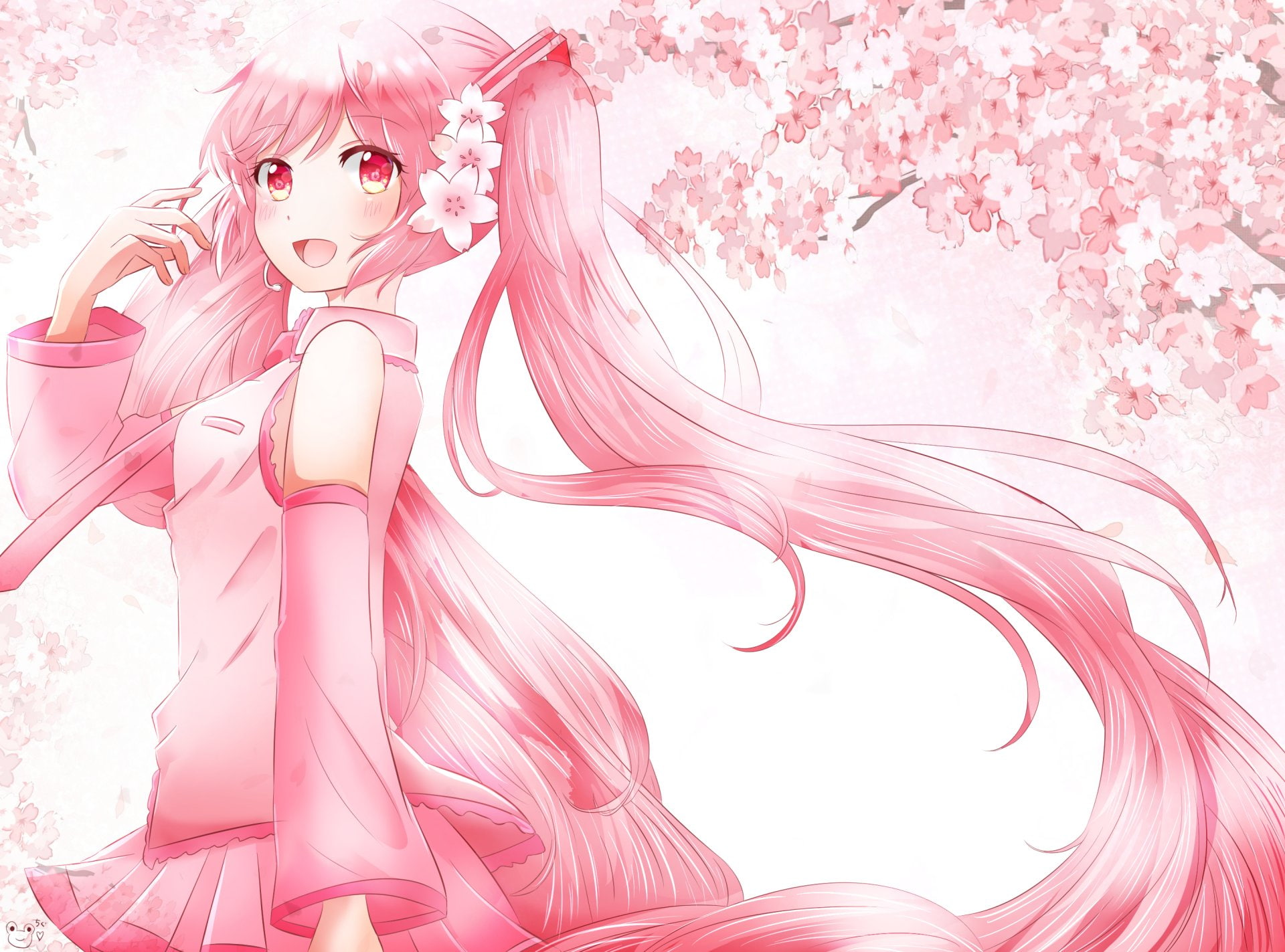 Hatsune Miku, Sakura Miku, 1080P, Anime, Vocaloid, HD Wallpaper