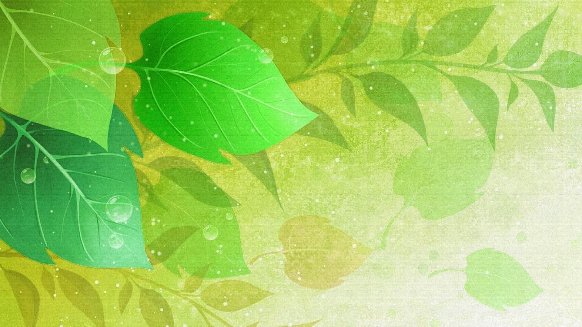 1080P, spring, green, lights, bubbles, leaves, firefox persona, v, abstract, 3d and abstract, HD Wallpaper