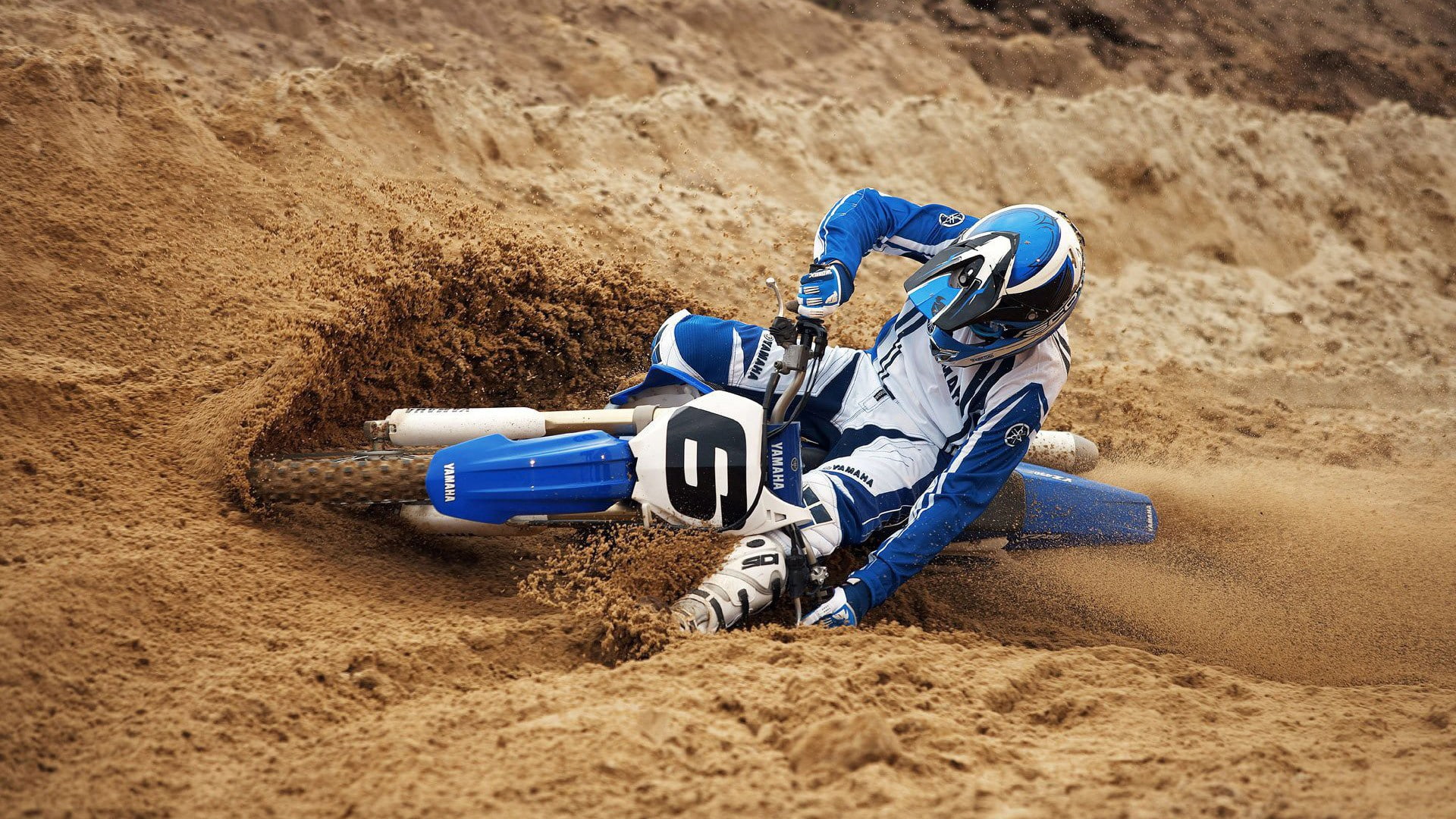 motocross, dirt, dirt bike, bike, yamaha, 1080P, sand, HD Wallpaper