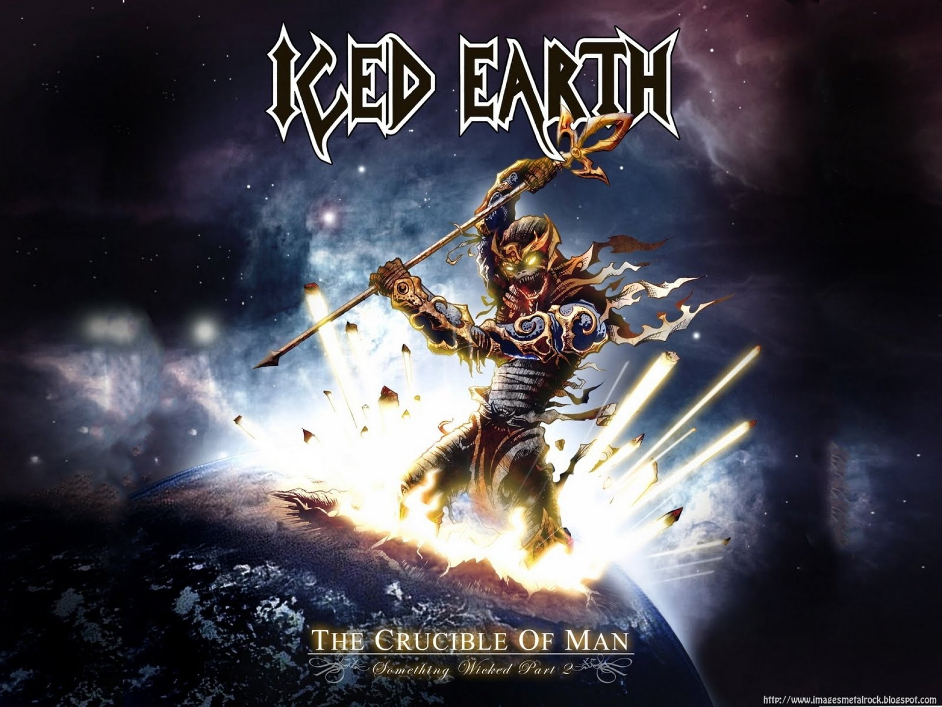 Earth, 1080P, warrior, fantasy, poster, Evil, Thrash, death, Dark, Iced, reaper, heavy, Metal, Power, 1iced, artwork, HD Wallpaper