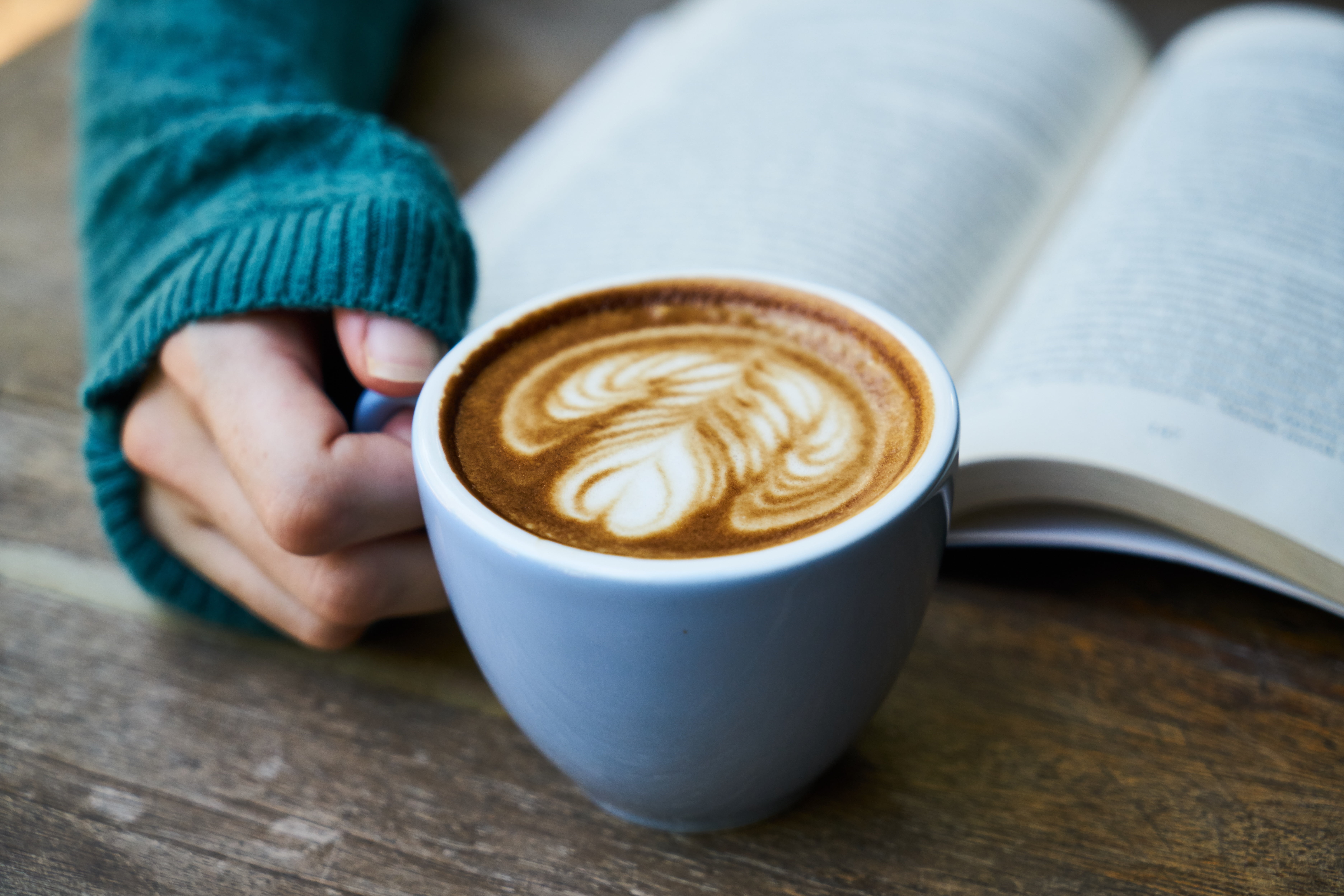 good morning, holding, macro, read, cup, one person, food photo, white, close-up, drink, hands, investigate, hand, ceramic, photography, frothy drink, table, HD Wallpaper