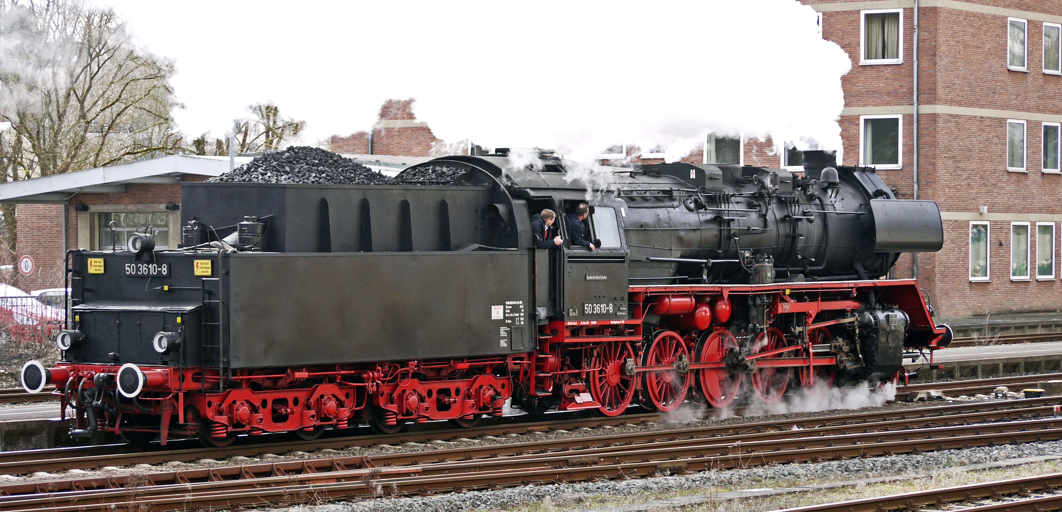public transportation, track, nostalgia, nature, architecture, building exterior, mode of transportation, steam, hub, 2K, day, shunting yard, gerolstein, HD Wallpaper