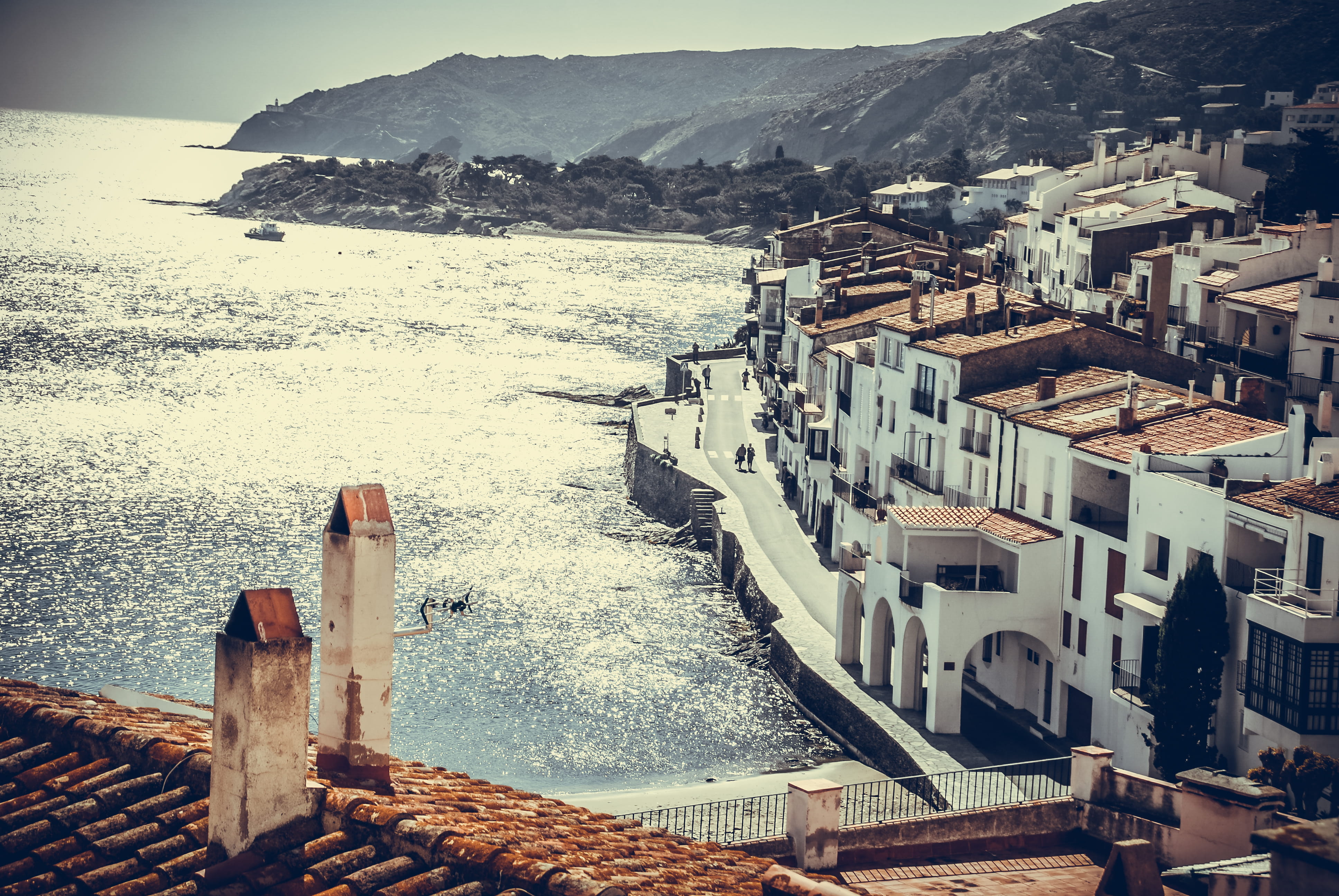 mountain, panoramic, architecture, built structure, tourism, building, building exterior, magical town, land, vacations, residential district, costa brava, HD Wallpaper