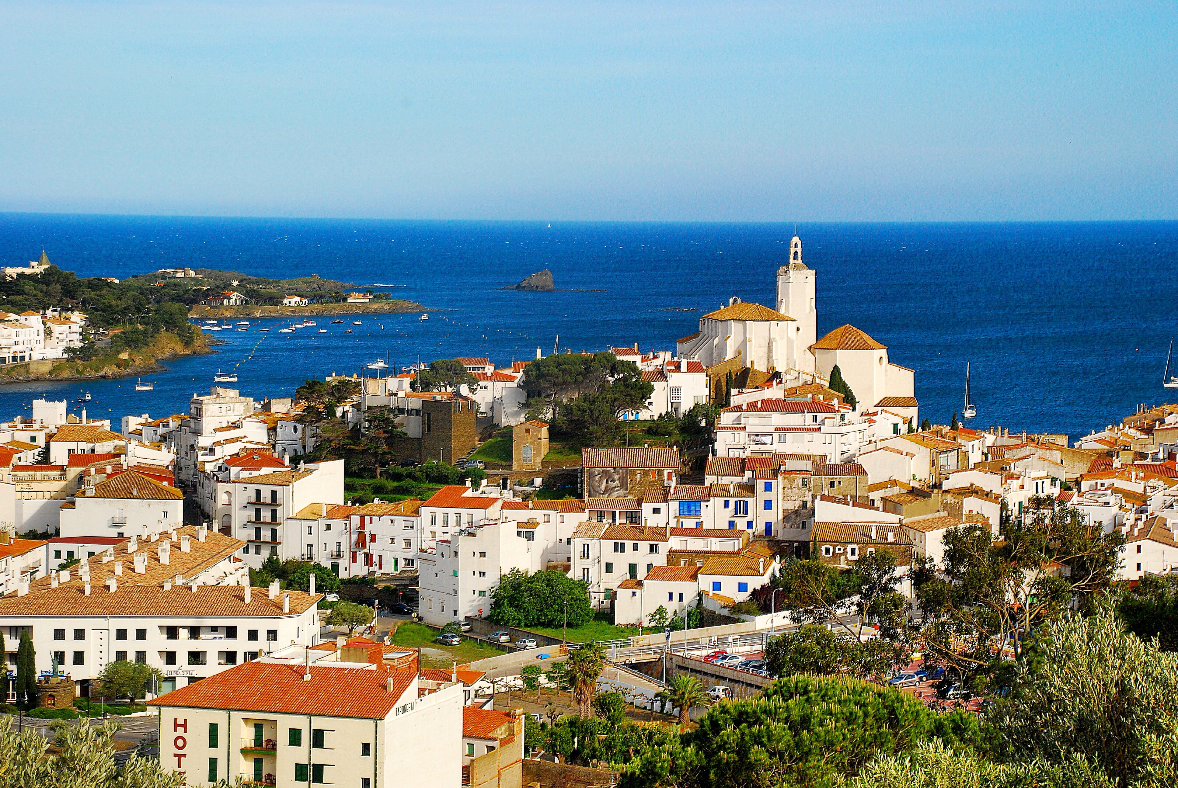 dalmatia, church, land, high angle view, sky, blue, residential district, cathedral, building exterior, water, famous Place, townscape, roof, no people, HD Wallpaper