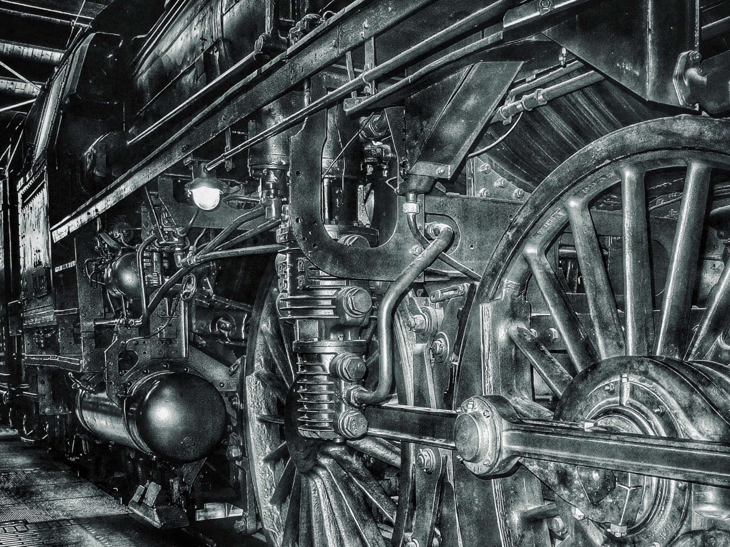 large group of objects, backgrounds, factory, technology, old-fashioned, industry, steam, mode of transportation, wheel, no people, railway, still life, HD Wallpaper