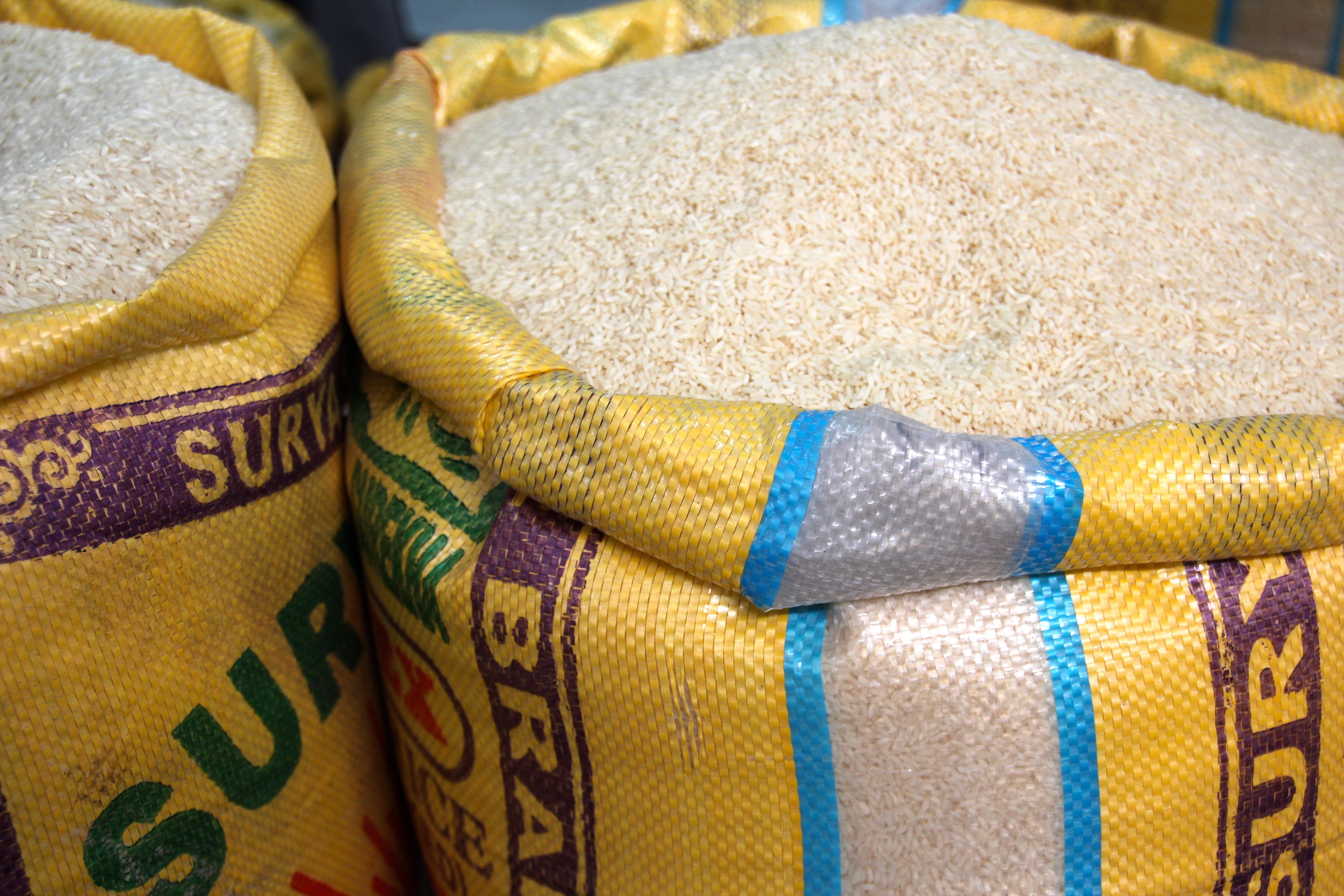 market, bag, sack, business, heap, indoors, rice, no people, 5K, china, sale, food, choice, retail, retail display, market stall, yellow, still life, variation, HD Wallpaper