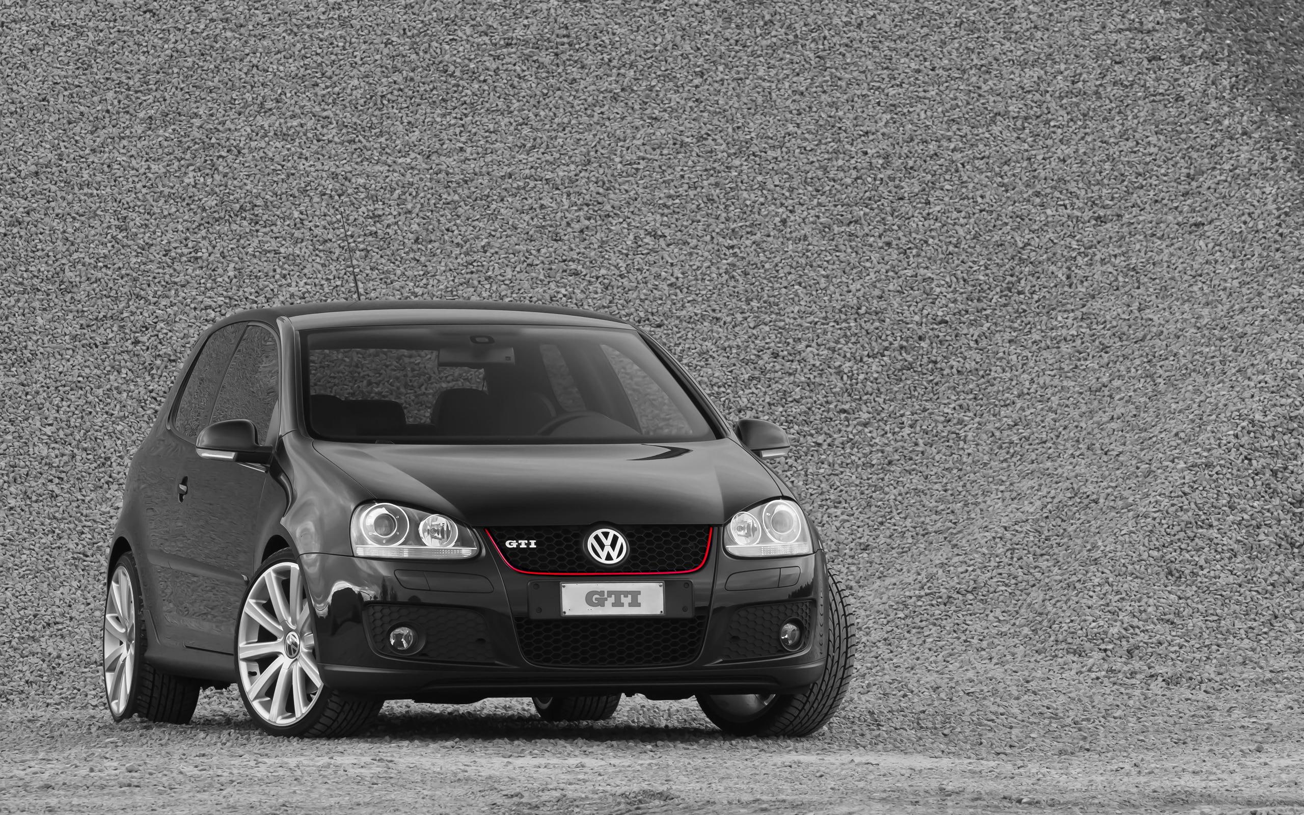 volkswagen golf, golf, black, 2560x1600, 2K, cars, volkswagen, gti, HD Wallpaper
