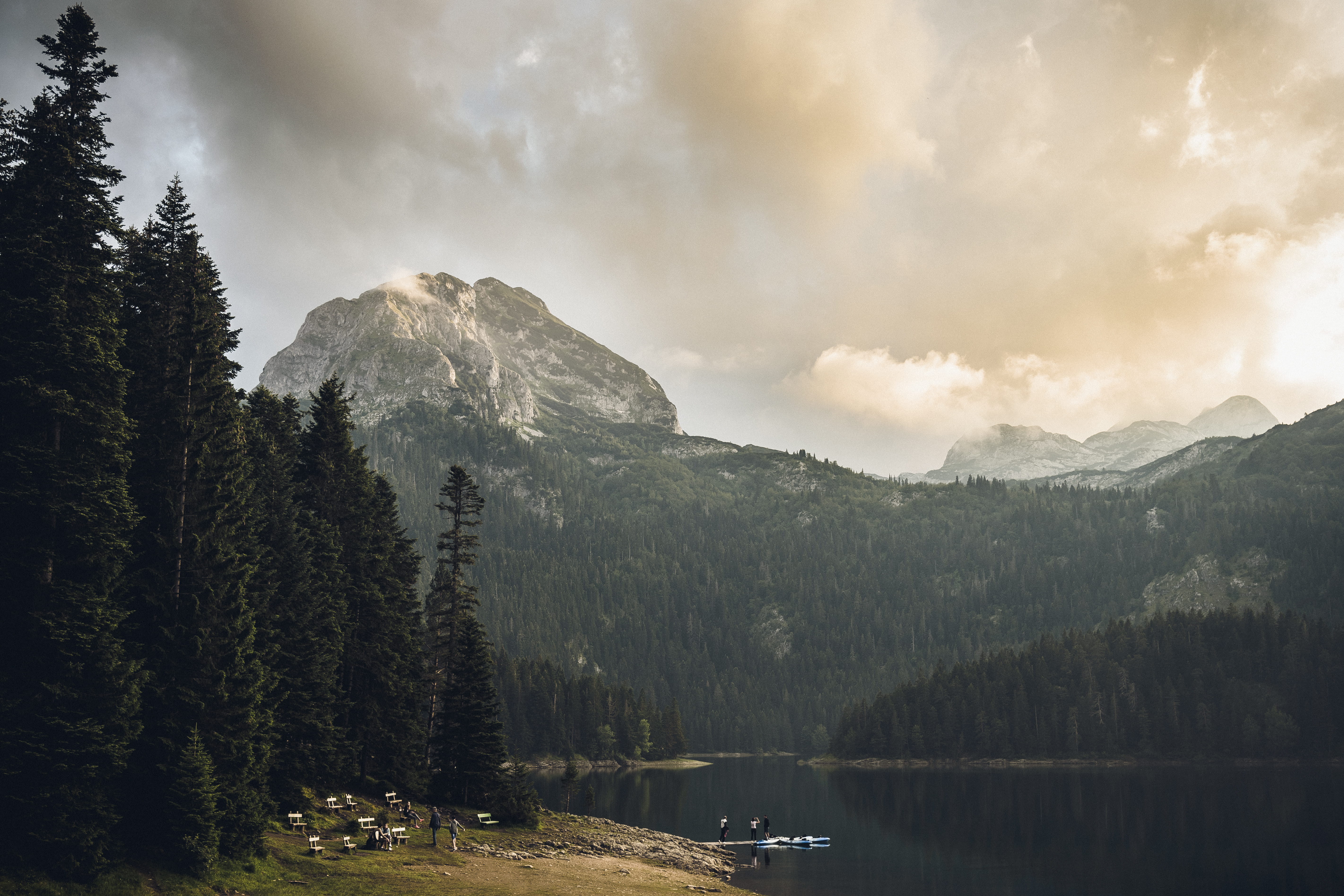 people, tranquil Scene, near, rocky Mountains, forest, national Landmark, wilderness Area, dolomites, grouped, mountain, water, europe, travel, camping, HD Wallpaper