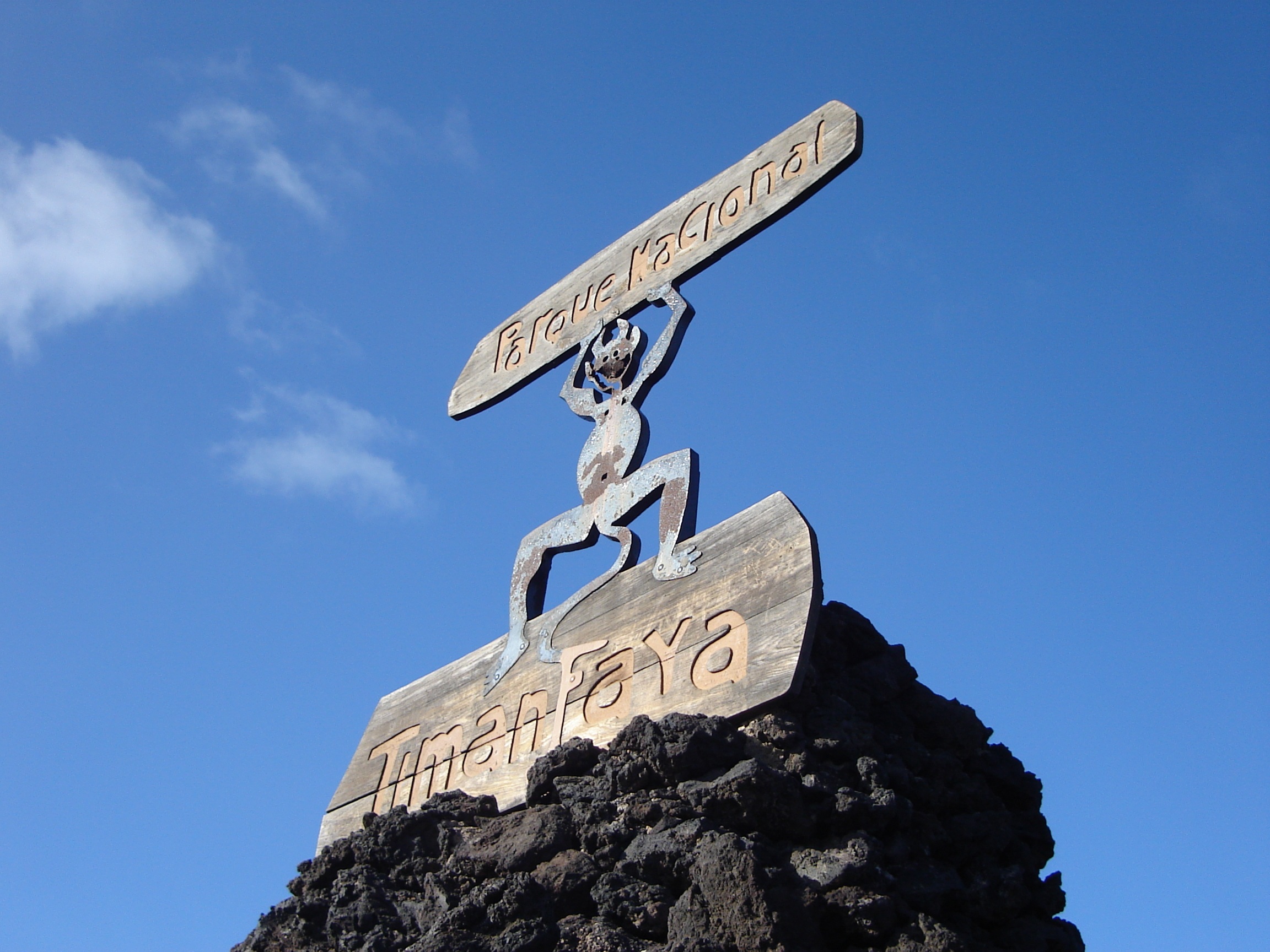 rock - object, no people, script, information sign, communication, text, canary islands, sky, timanfaya, information, 1080P, sign, lava field, volcanic, HD Wallpaper