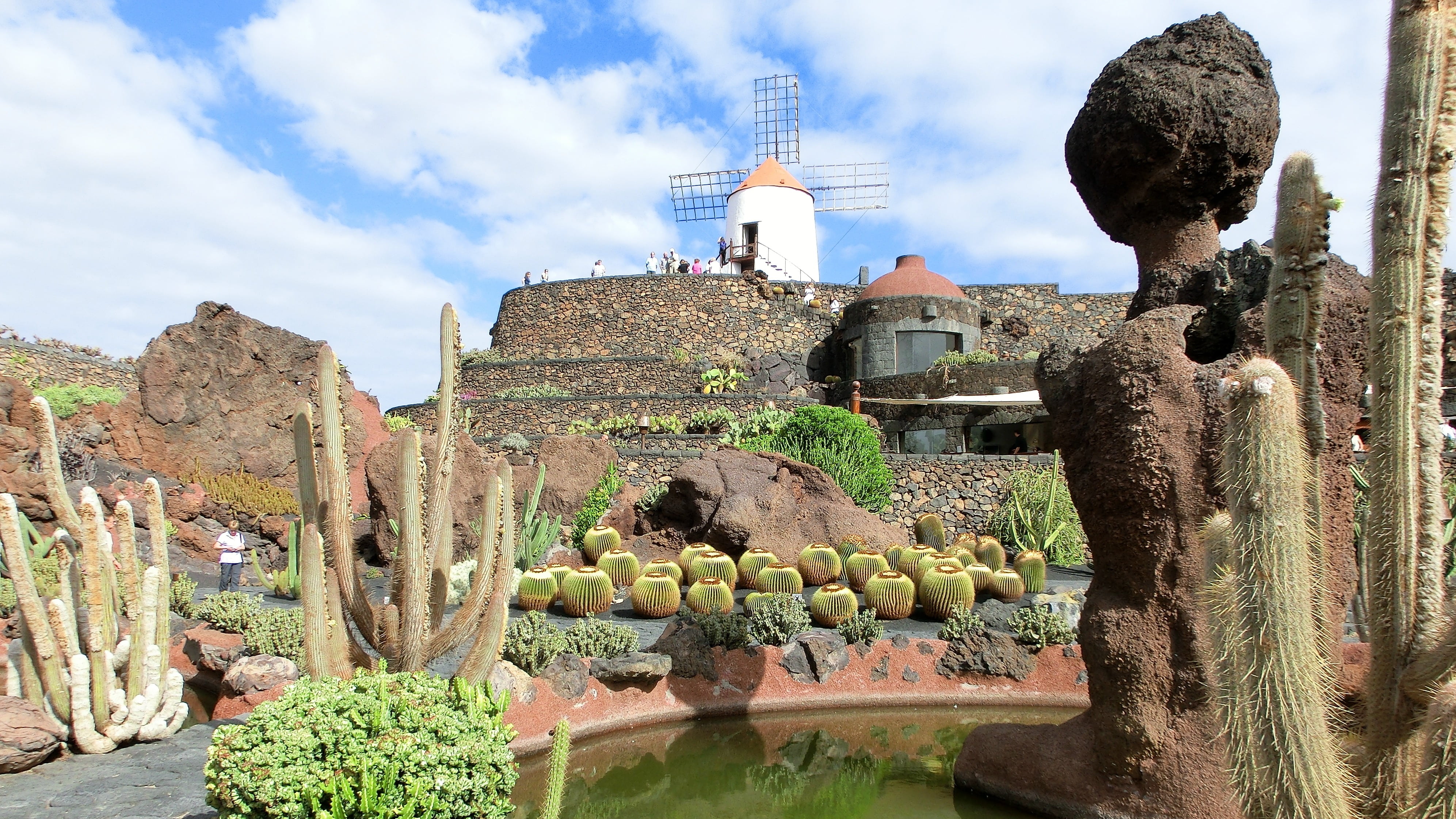 outdoors, plant, architecture, tourism, history, place of worship, the past, jardin de cactus, nature, built structure, no people, lanzarote, travel, 4K, HD Wallpaper