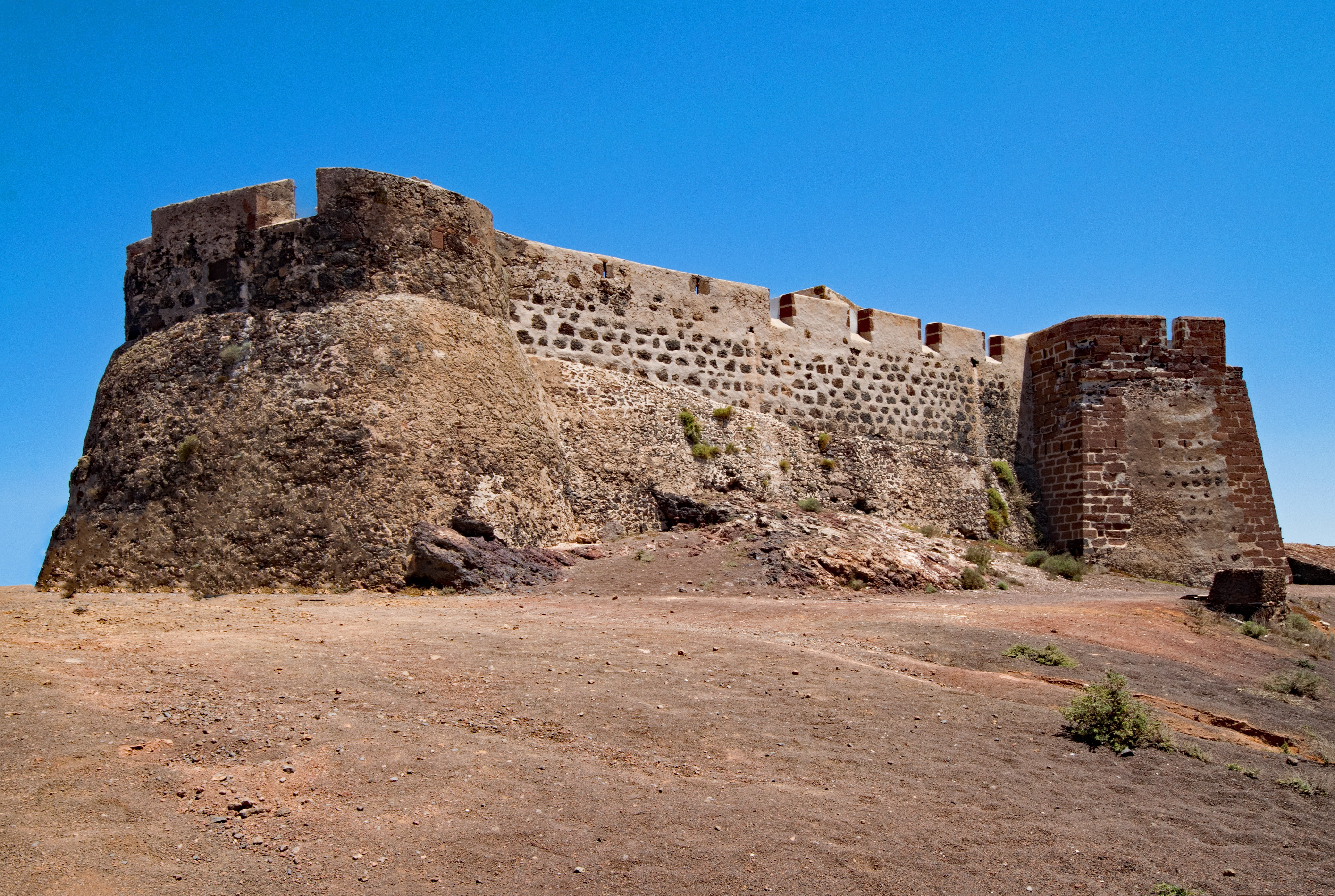 history, 5K, canary islands, land, architecture, blue, built structure, archaeology, outdoors, ruined, wall, spain, castle, travel destinations, places of interest, HD Wallpaper
