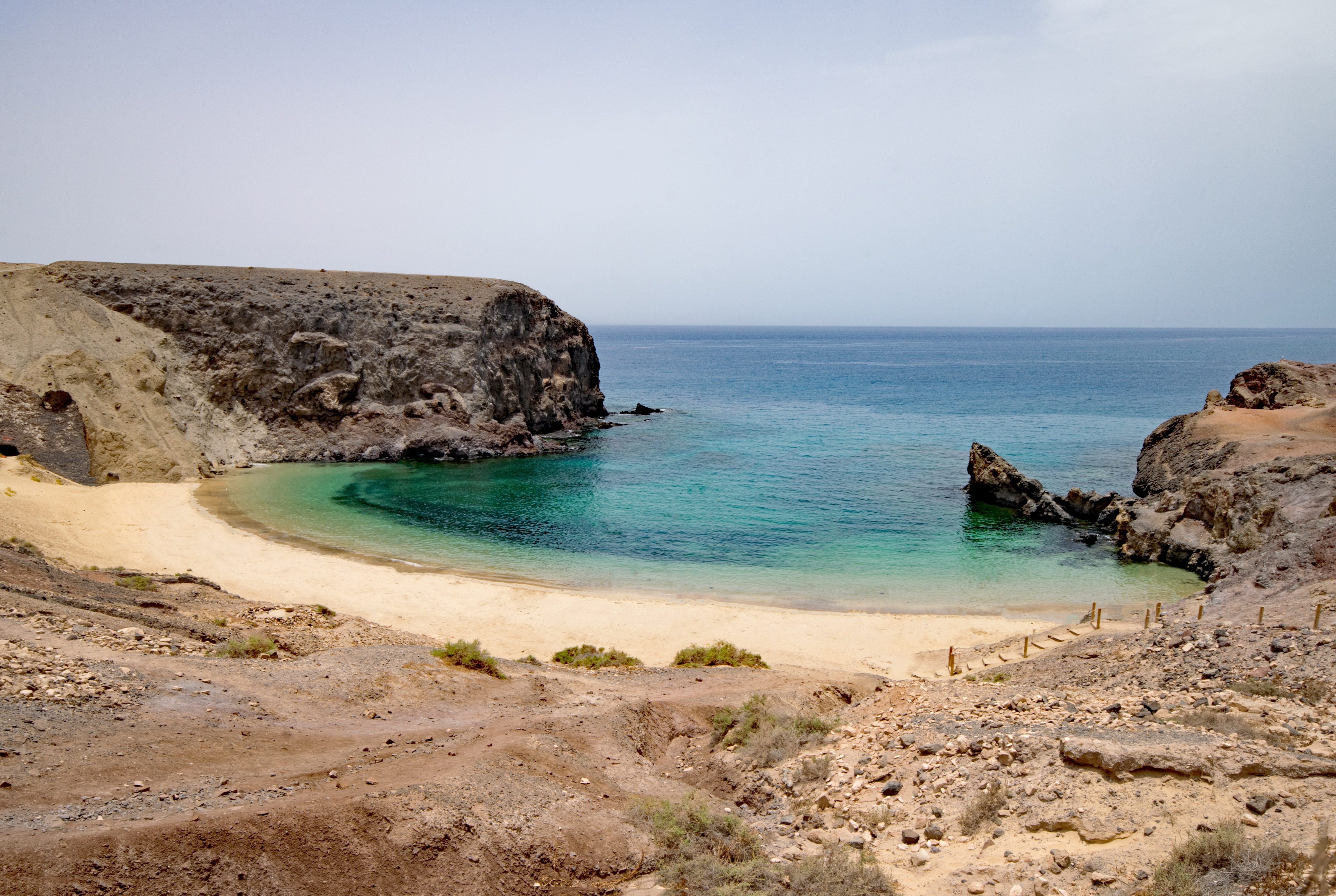 beauty in nature, turquoise colored, sea, scenics - nature, tranquility, sky, Lanzarote, canary islands, environment, spain, Papagayo, booked, landscape, HD Wallpaper