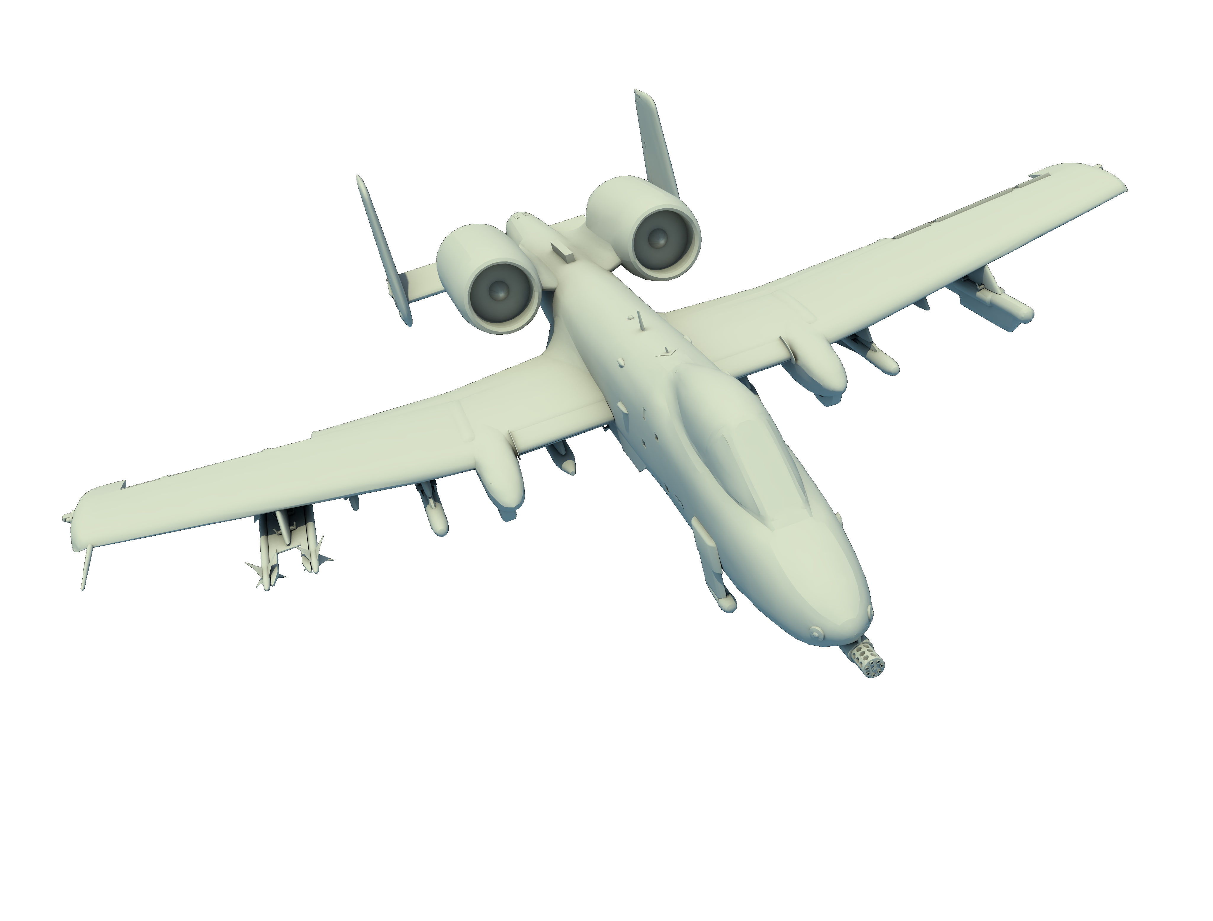 render, CGI, Cinema 4D, digital art, Fairchild Republic A-10 Thunderbolt II, 4K, no background, airplane, HD Wallpaper