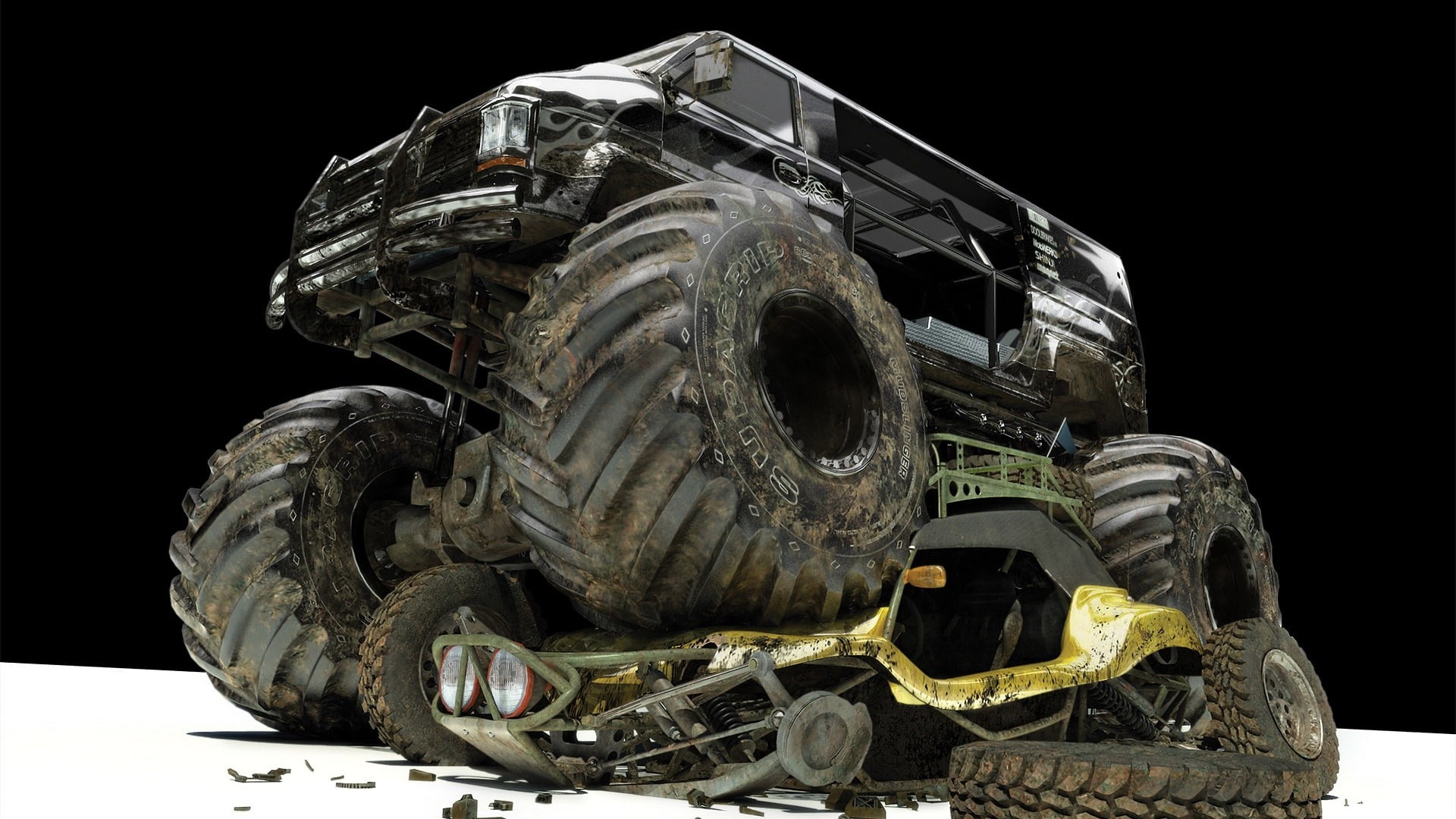 1080P, cars, hd, monster, truck, crush, HD Wallpaper