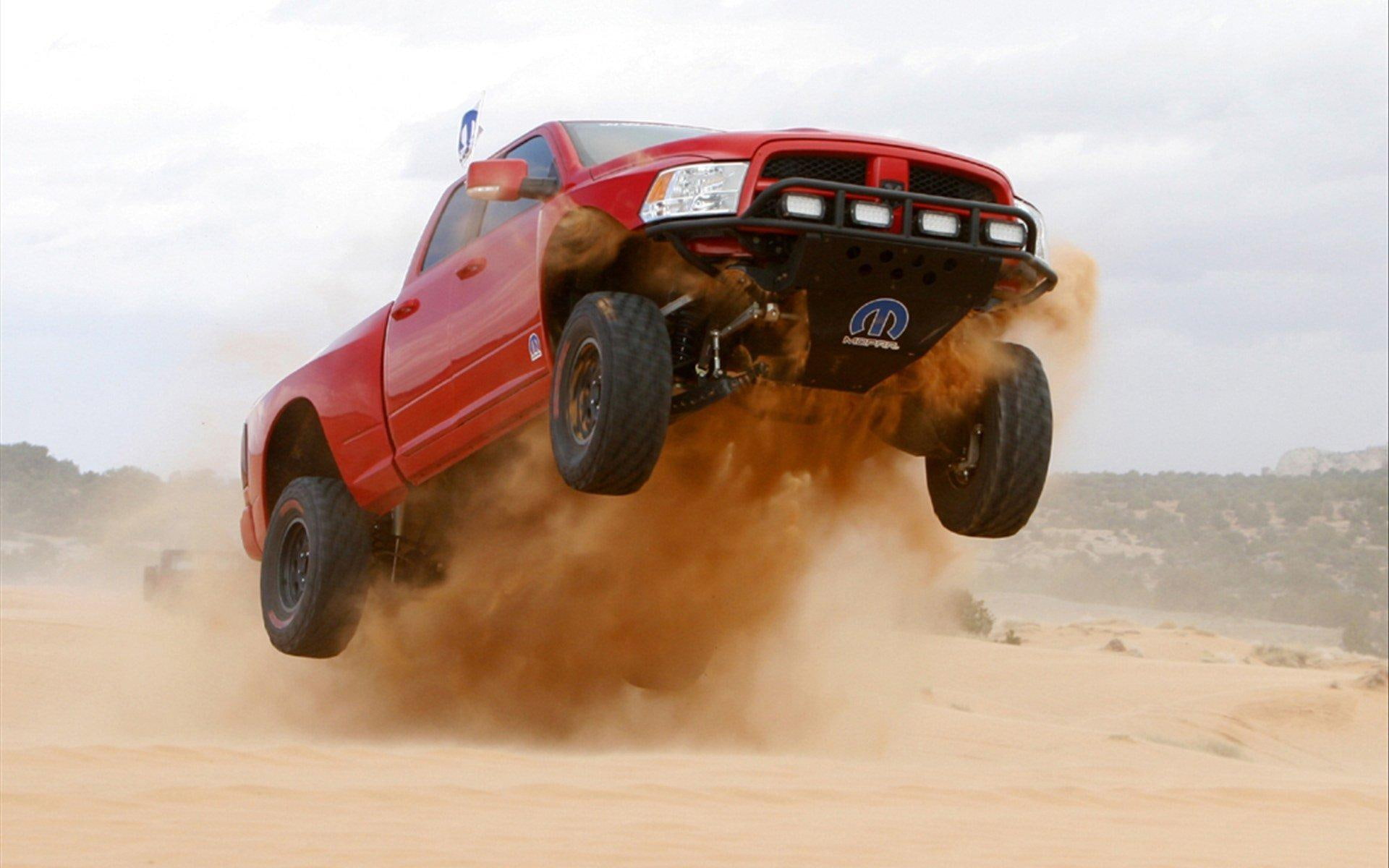 red, black, monster truck, sport truck, extra, jeep, 1080P, easter, sema show, truck, cab, socal customs, safari, cars, pickup, HD Wallpaper