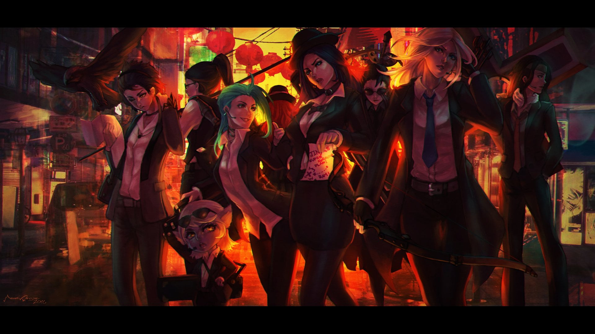 legends, Sivir (League Of Legends), illustration, large group of people, real people, League Of Legends, nightlife, lifestyles, dancing, Quinn (League Of Legends), HD Wallpaper