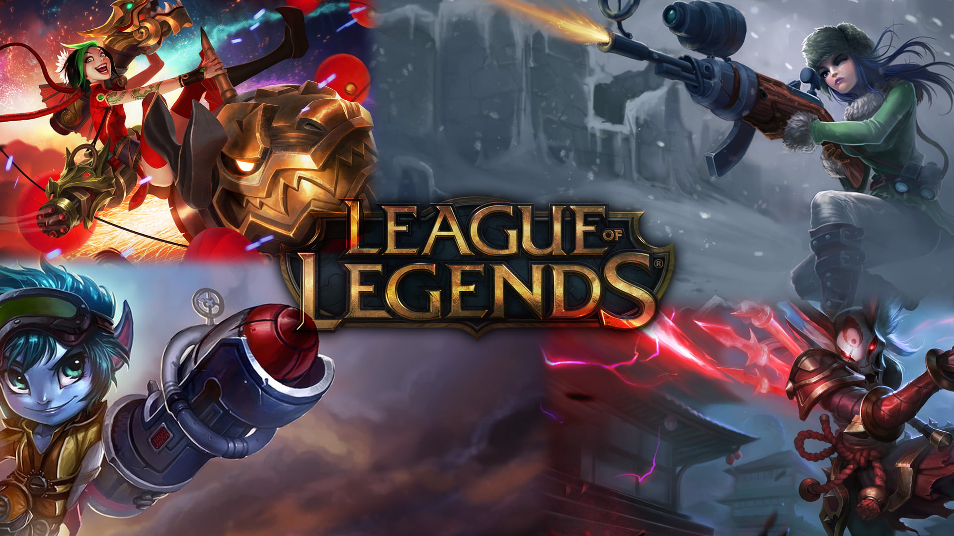 representation, human representation, legends, no people, creativity, Caitlyn, League of Legends, technology, Jinx (League of Legends), 1080P, Attack Damage Carry, HD Wallpaper