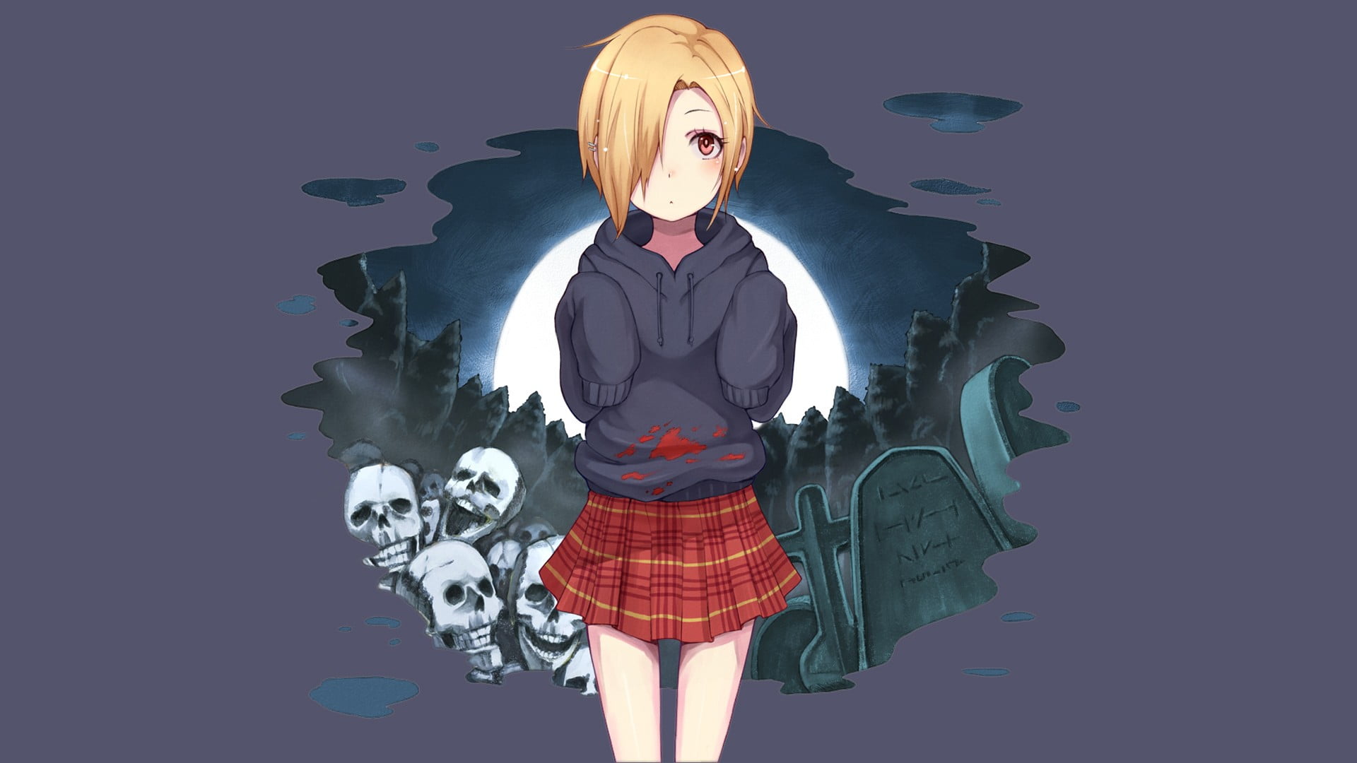 clothing, woman, women, lifestyles, cute, digital composite, adult, fashion, computer Graphic, representation, anime girls, halloween, skull, standing, HD Wallpaper