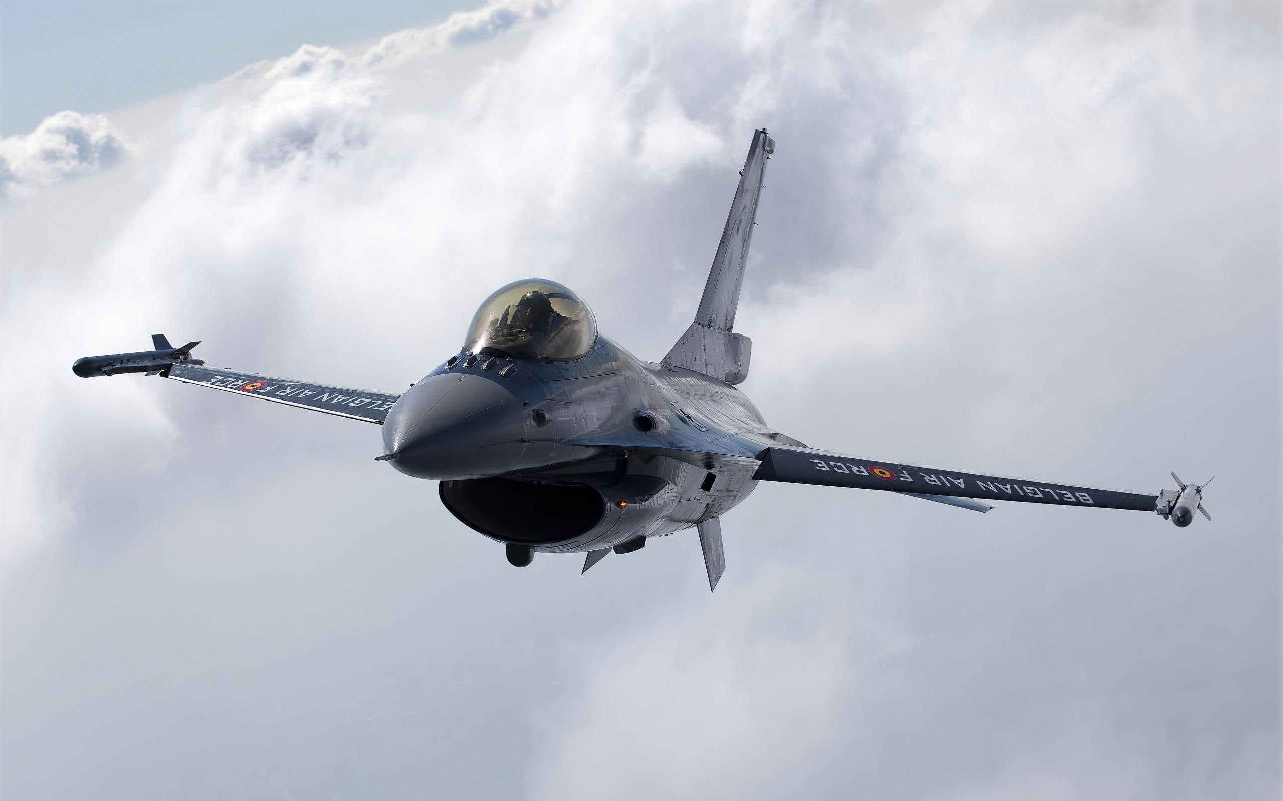 aircraft, belgian, plane, fighter, gray, jet fighter, 2K, f, HD Wallpaper