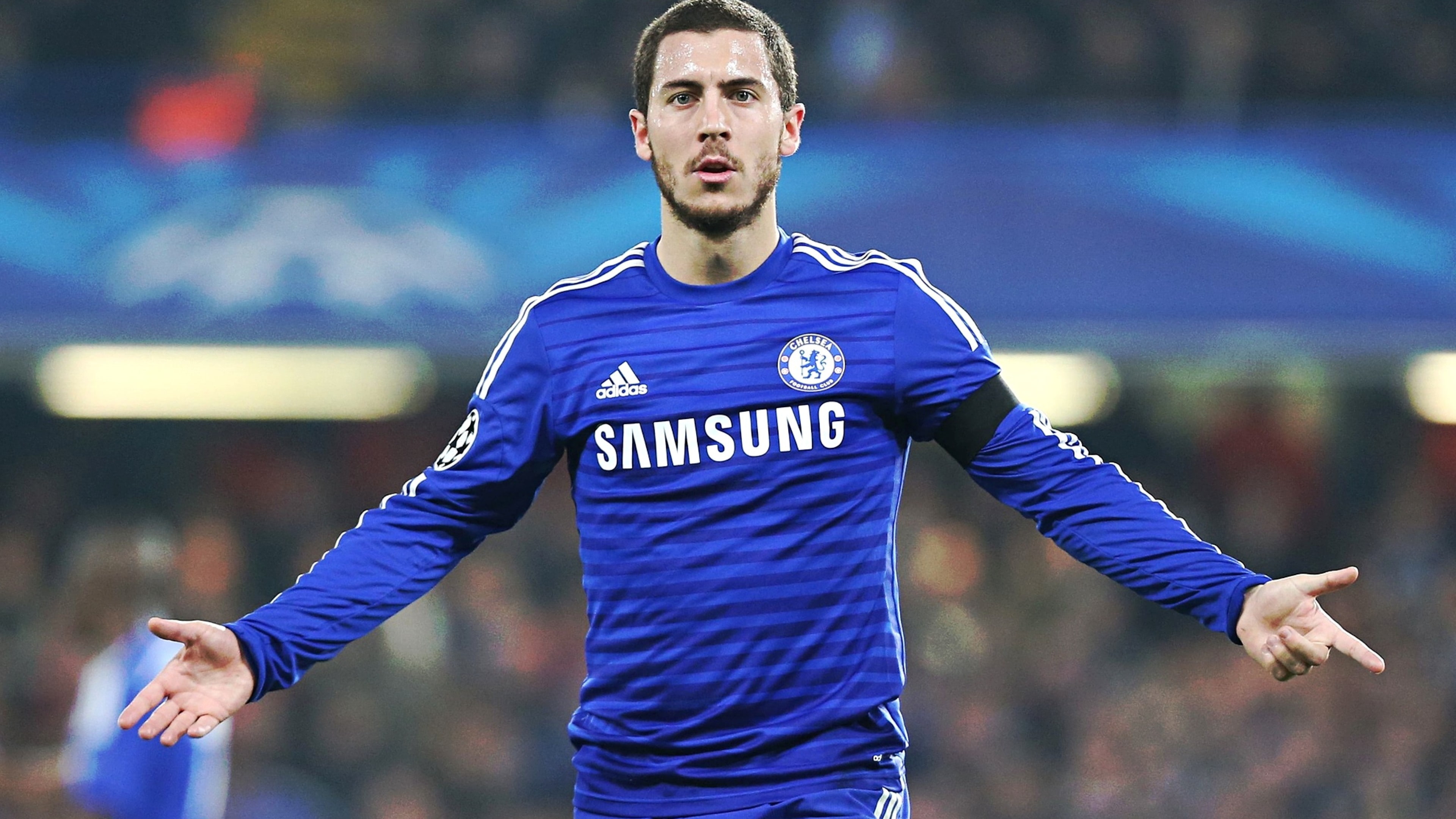 4K, 4K, Eden Hazard, Chelsea, soccer, HD Wallpaper