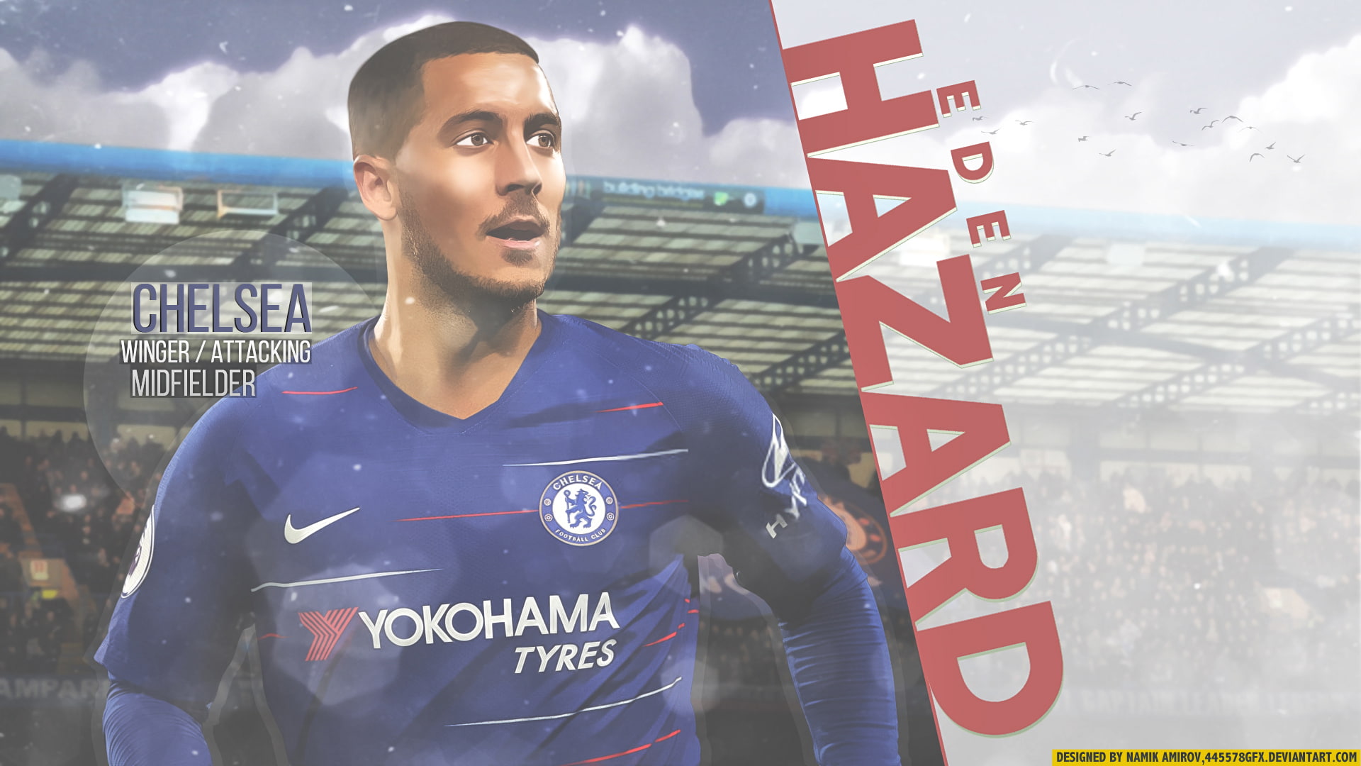 Eden Hazard, Soccer, 1080P, Belgian, Chelsea F.C., HD Wallpaper