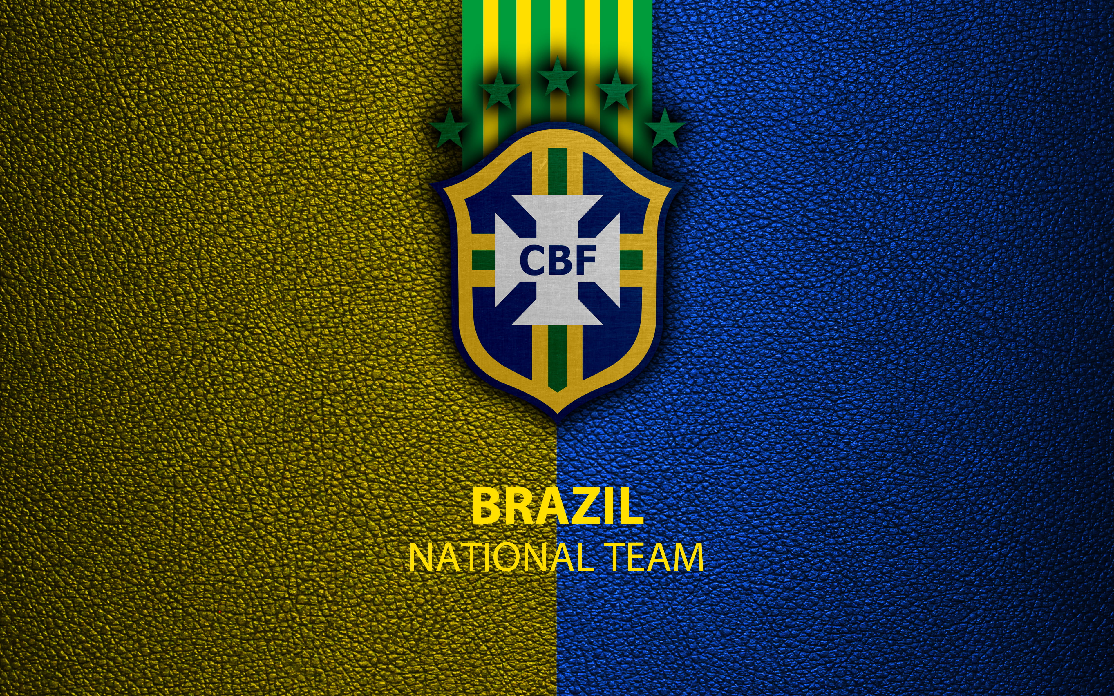 Brazil National Football Team, 4K, Brazil, Soccer, Logo, Emblem, HD Wallpaper